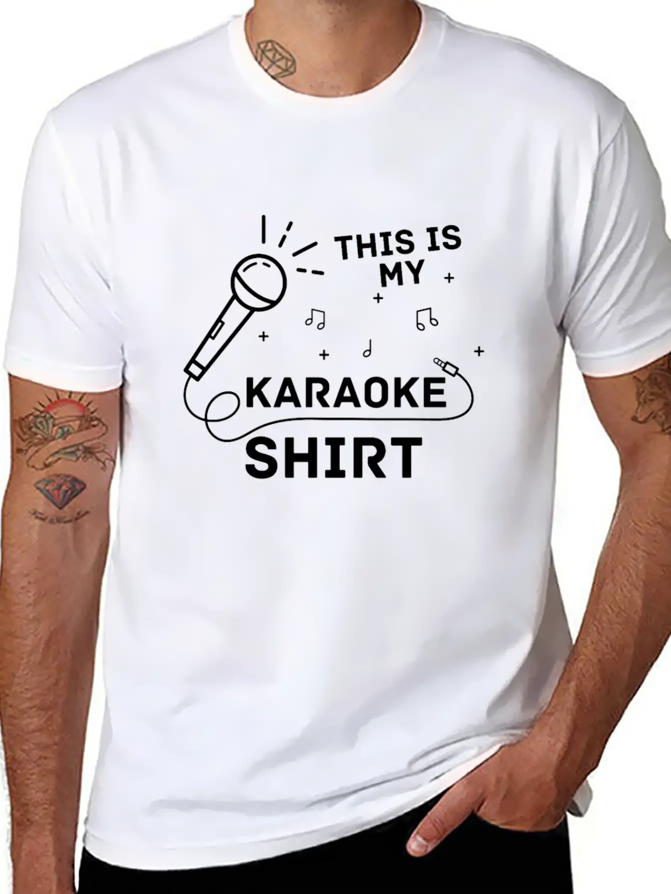 This Is My Karaoke Shirt Singer Microphone Music Lightweight Cotton T-Shirt – Daily Comfort Graphic Shirt