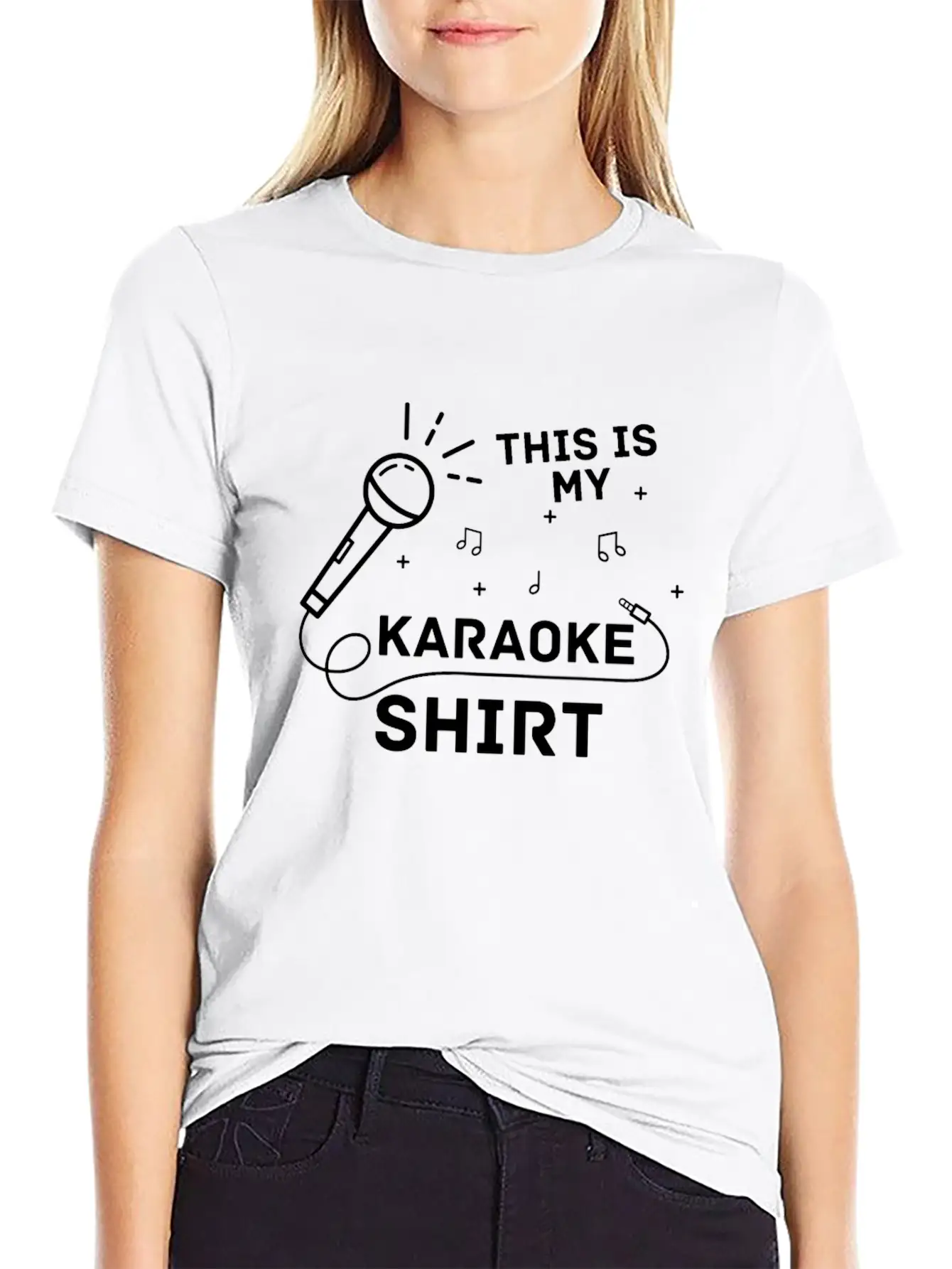 This Is My Karaoke Shirt Singer Microphone Music Lightweight Cotton T-Shirt – Daily Comfort Graphic Shirt