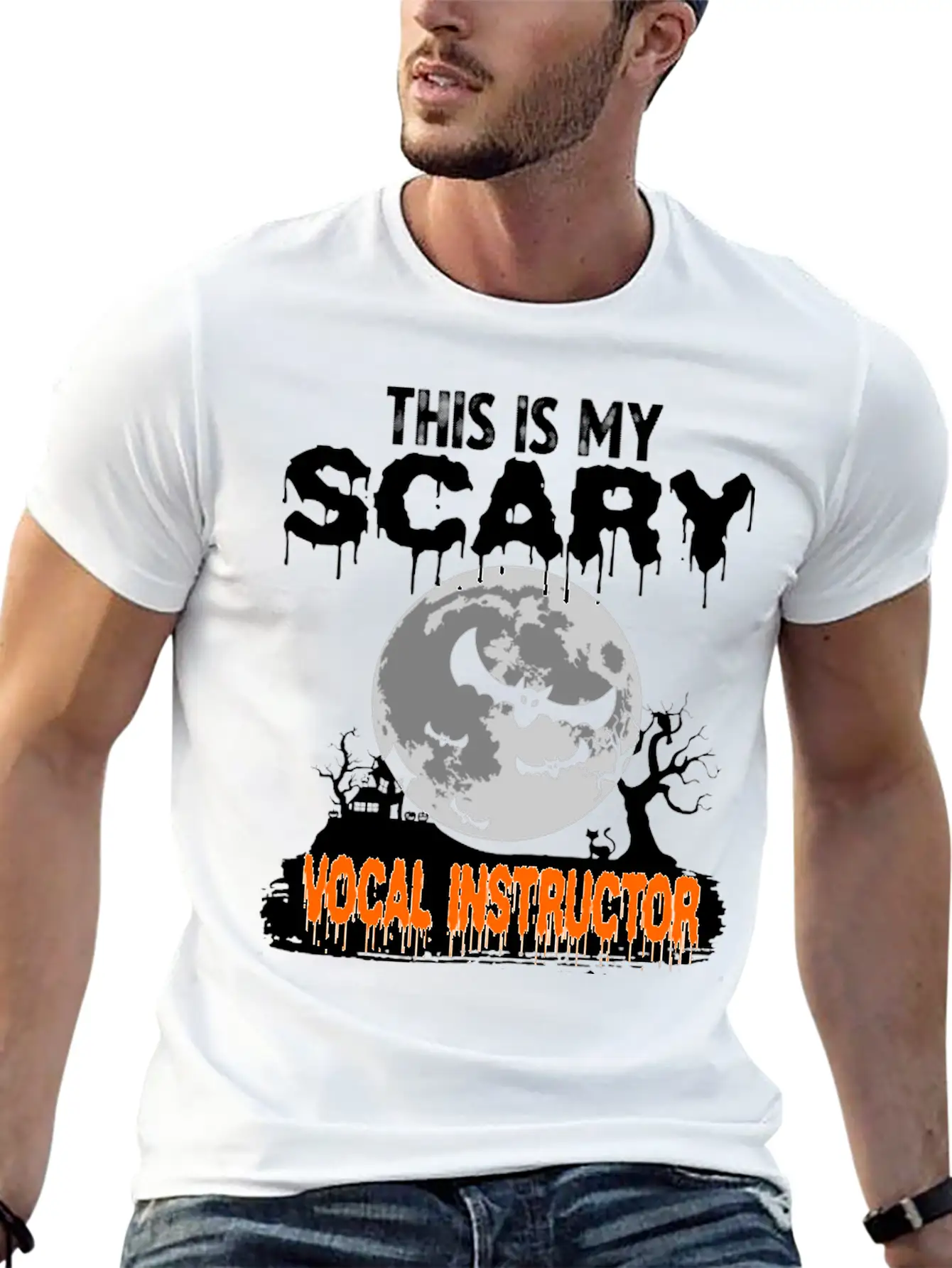This Is My Scary Vocal Instructor Costume Relaxed Everyday Tee – Lightweight And Durable Cotton
