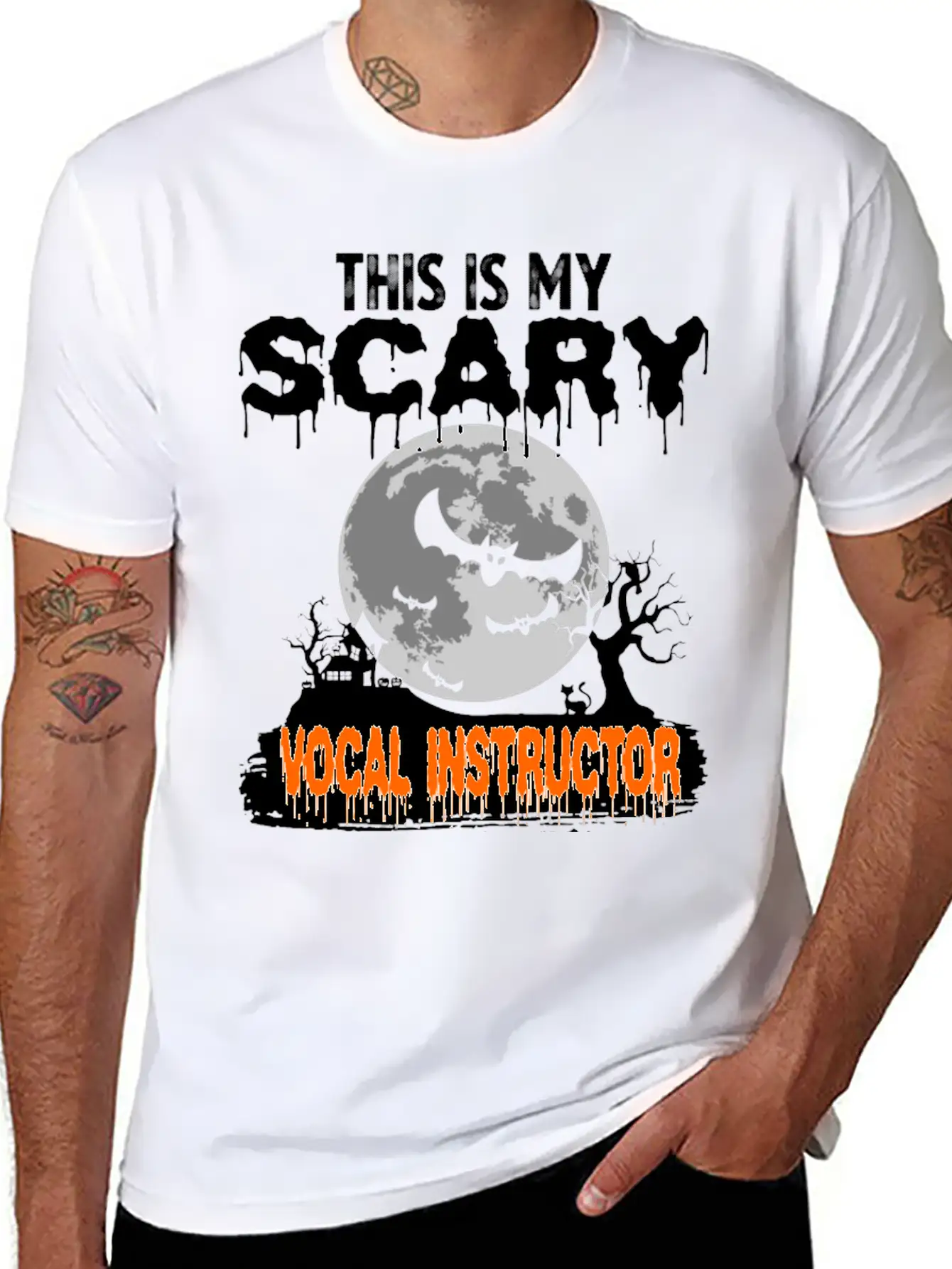 This Is My Scary Vocal Instructor Costume Relaxed Everyday Tee – Lightweight And Durable Cotton