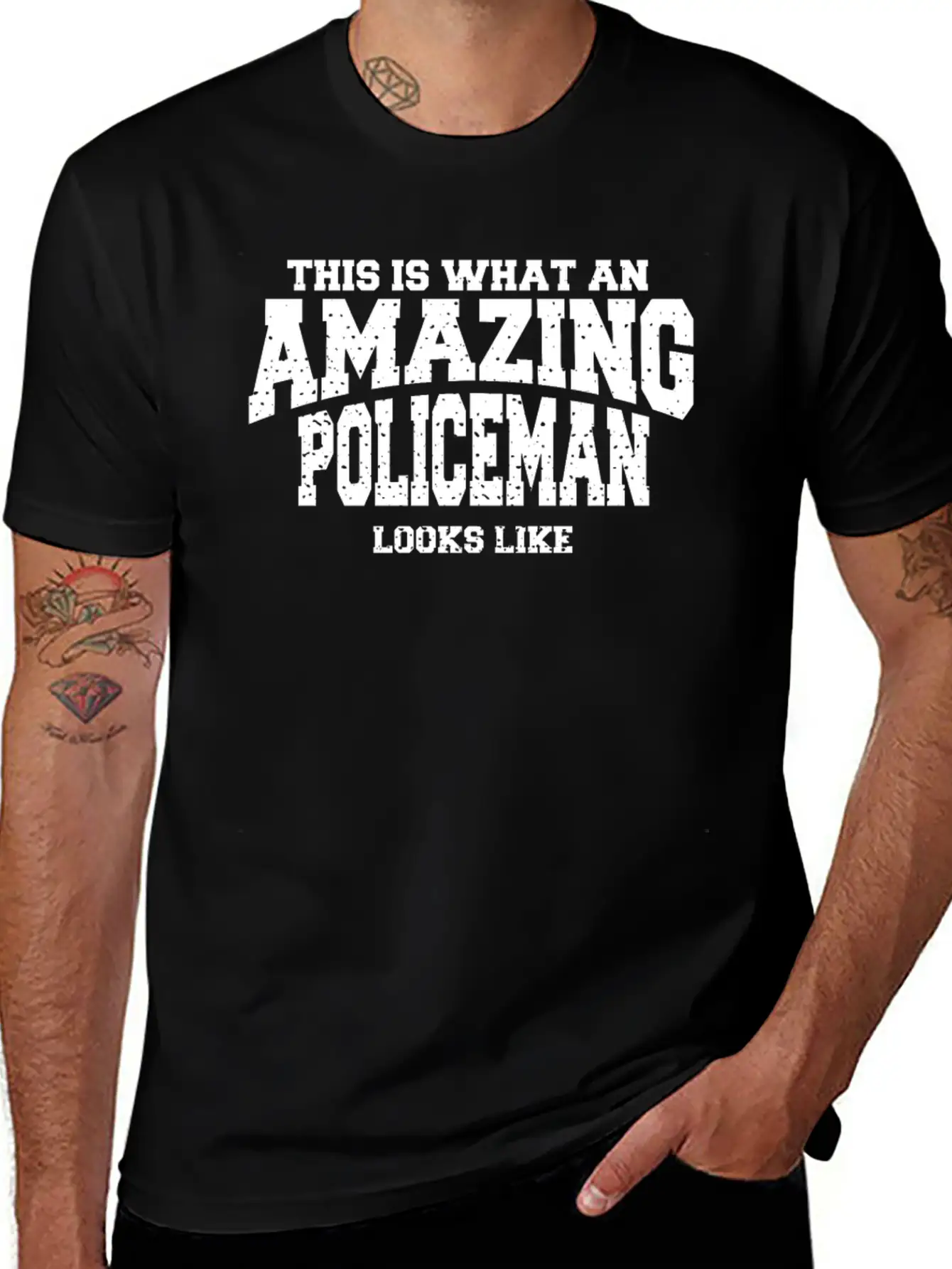 This Is What An Amazing Policeman Looks Like Lightweight Cotton T-Shirt – Daily Comfort Graphic Shirt