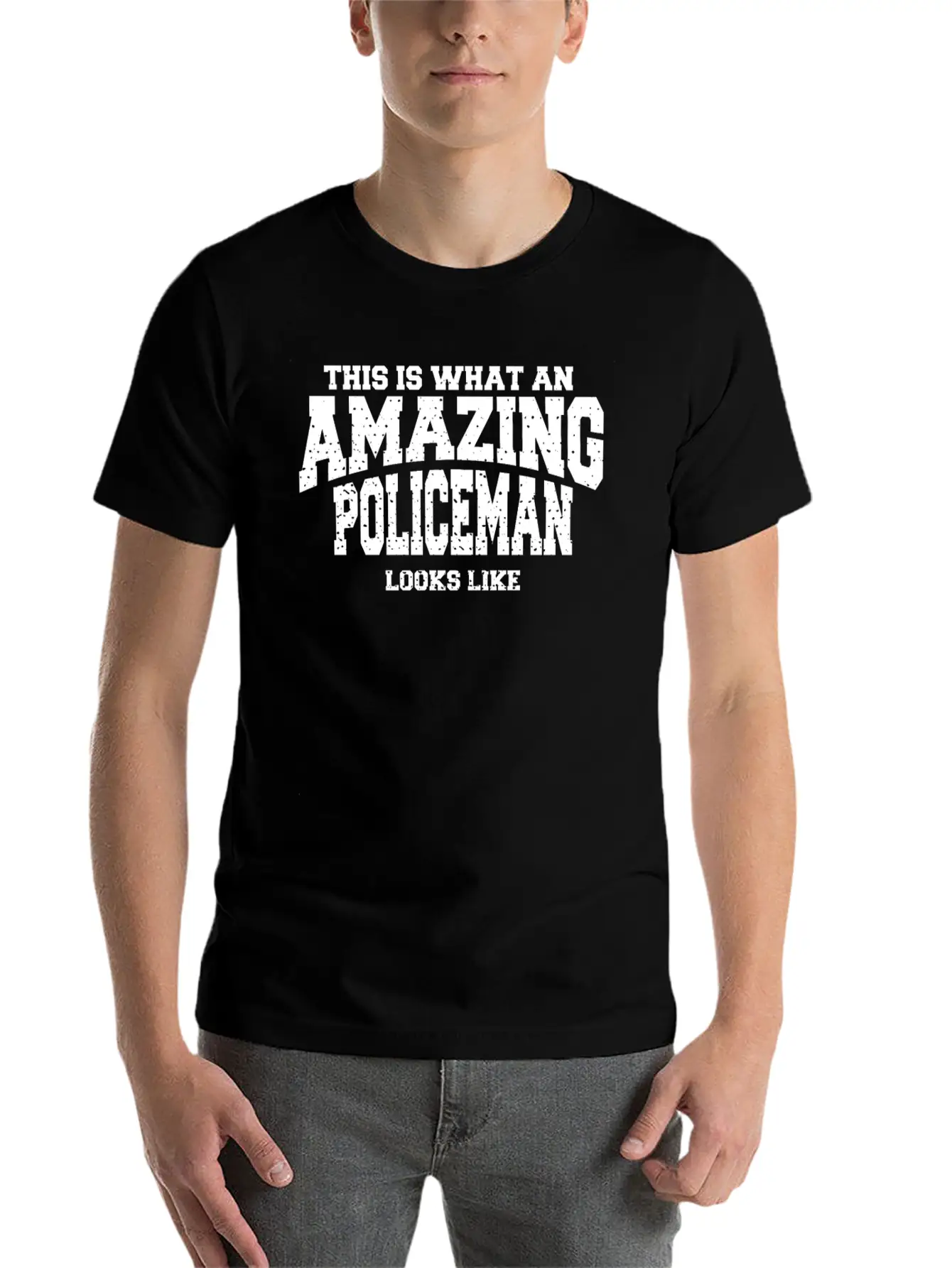 This Is What An Amazing Policeman Looks Like Lightweight Cotton T-Shirt – Daily Comfort Graphic Shirt
