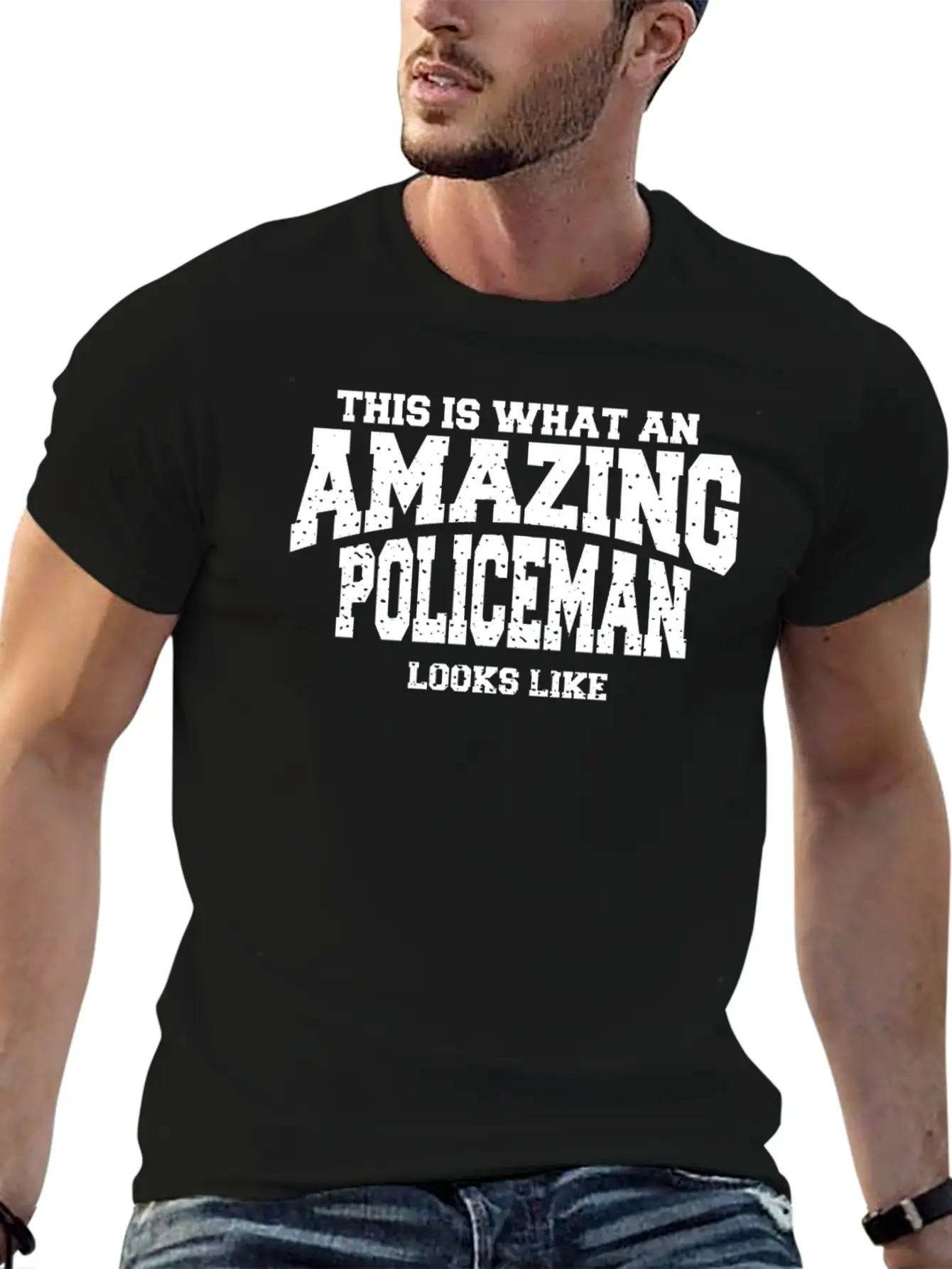 This Is What An Amazing Policeman Looks Like Lightweight Cotton T-Shirt – Daily Comfort Graphic Shirt