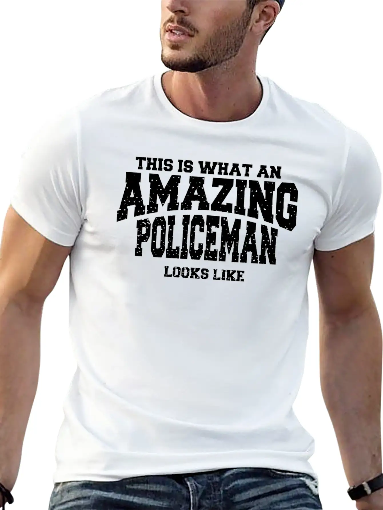 This Is What An Amazing Policeman Looks Like Lightweight Cotton T-Shirt – Daily Comfort Graphic Shirt