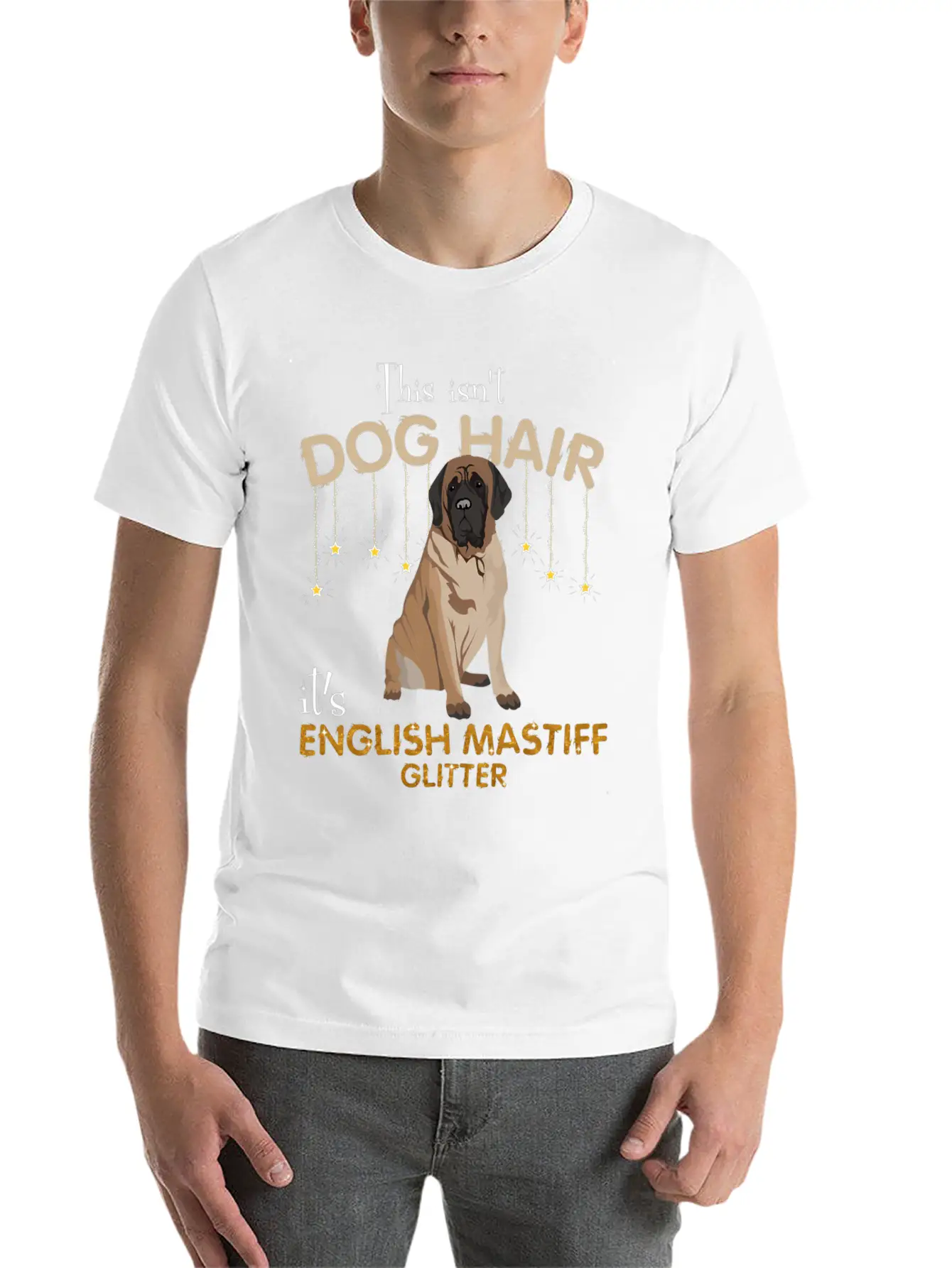 This Isn'T Dog Hair It'S English Mastiff Glitter Essential Cotton Tee For Daily Outfits – Unisex Style