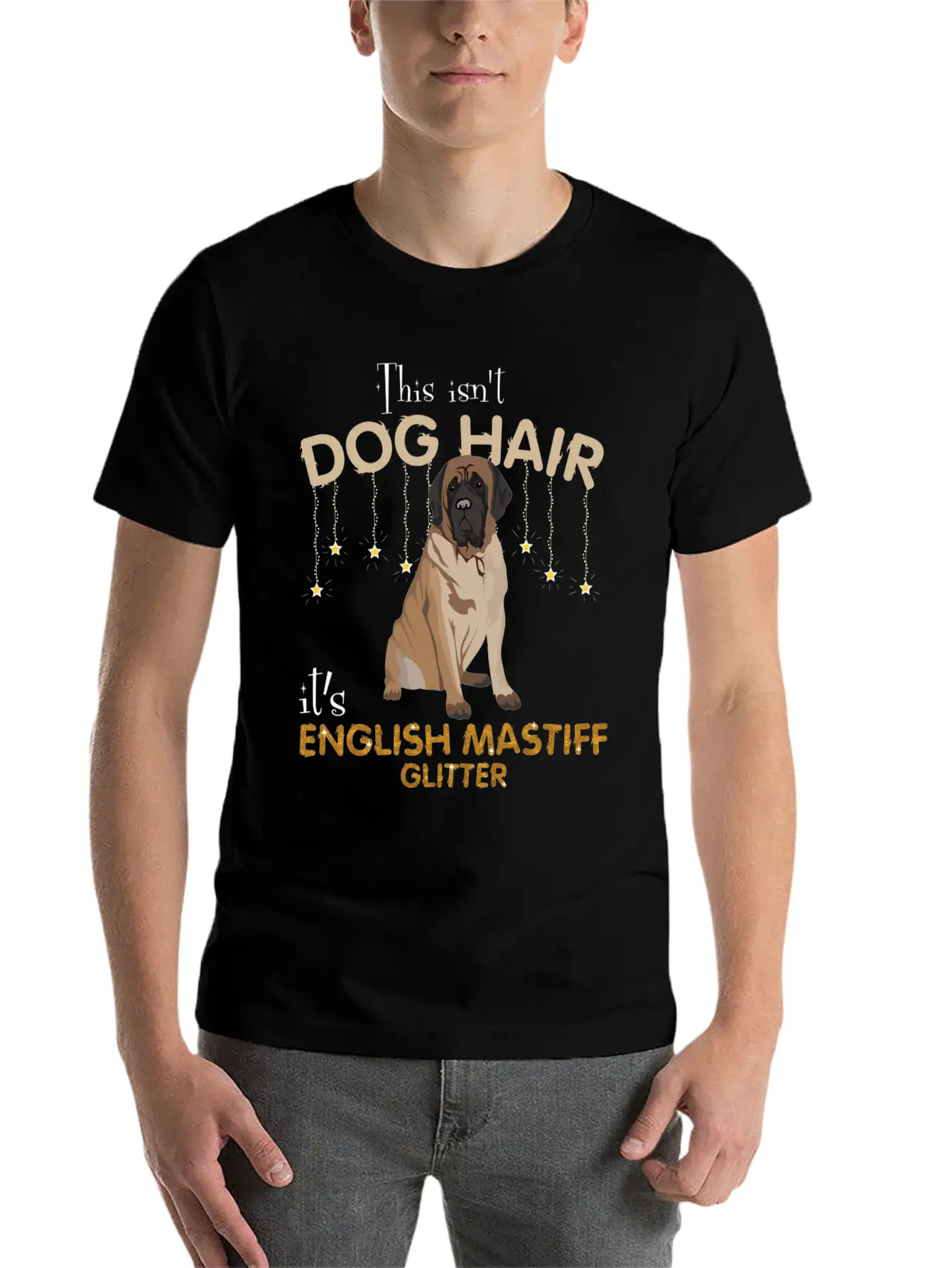 This Isn'T Dog Hair It'S English Mastiff Glitter Essential Cotton Tee For Daily Outfits – Unisex Style