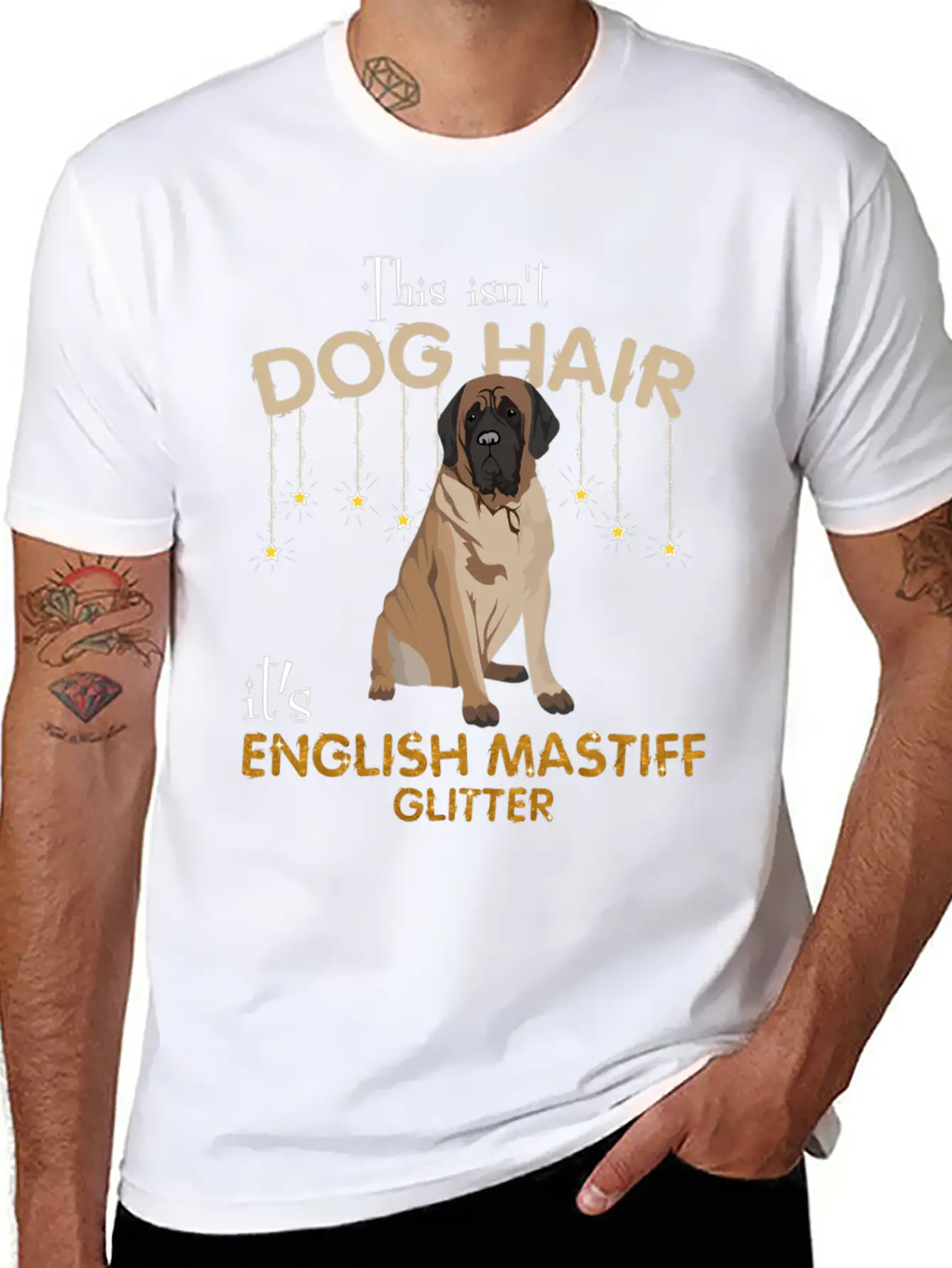 This Isn'T Dog Hair It'S English Mastiff Glitter Essential Cotton Tee For Daily Outfits – Unisex Style