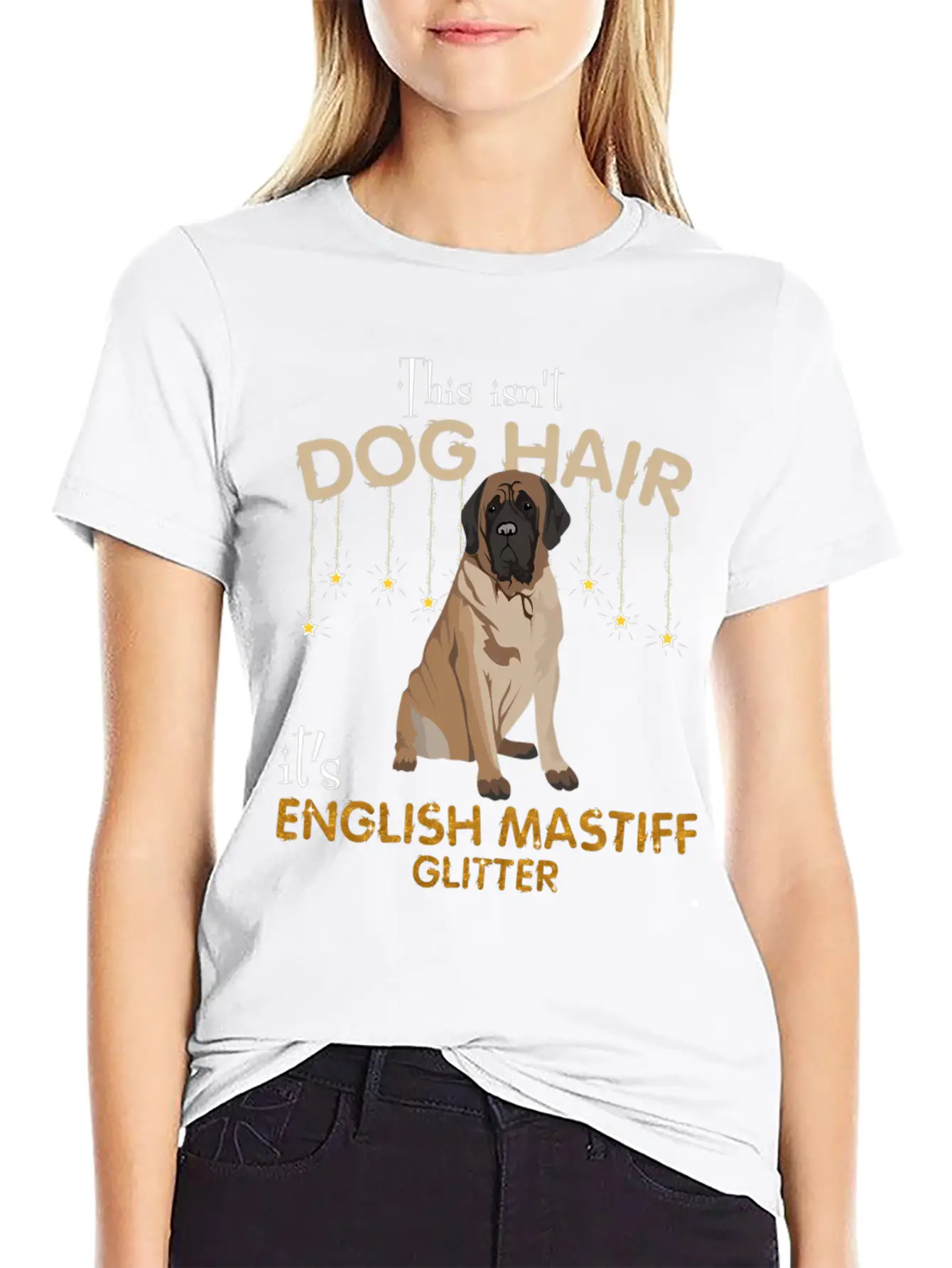 This Isn'T Dog Hair It'S English Mastiff Glitter Essential Cotton Tee For Daily Outfits – Unisex Style