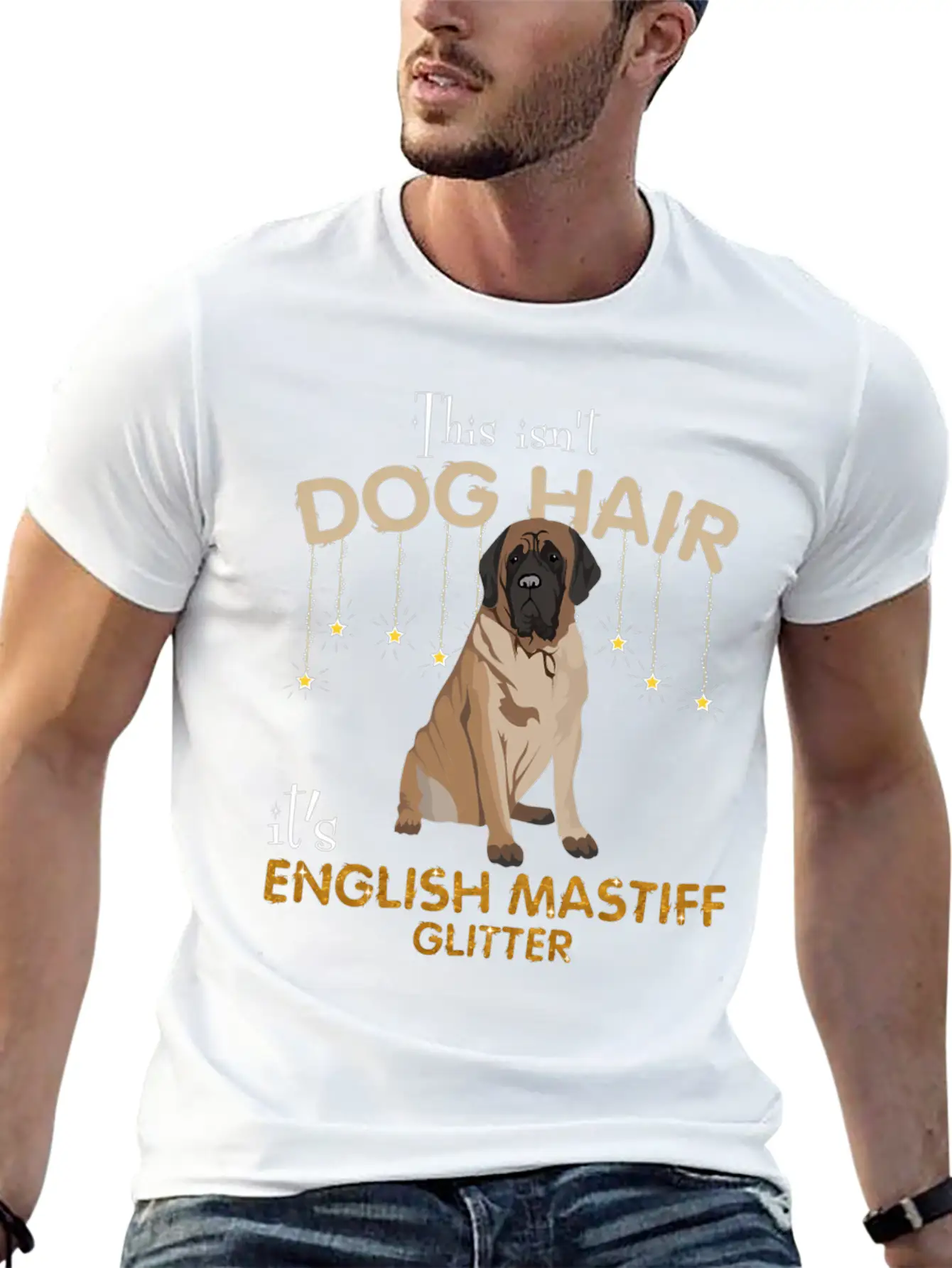 This Isn'T Dog Hair It'S English Mastiff Glitter Essential Cotton Tee For Daily Outfits – Unisex Style