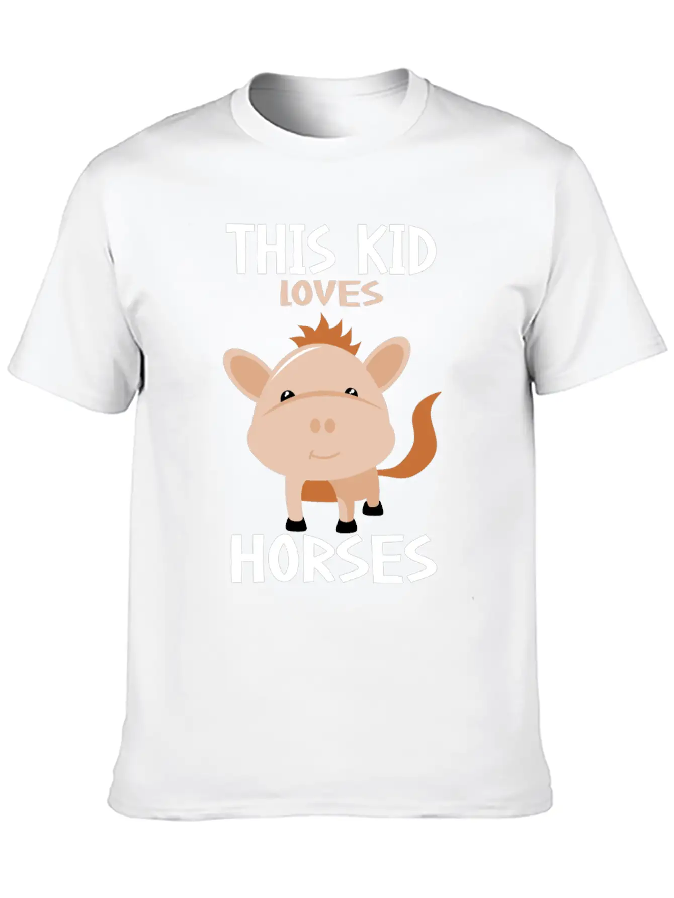 This Kid Loves Horses I Children's Horse Motif Basic Graphic T-Shirt – Daily Comfort In Soft Cotton