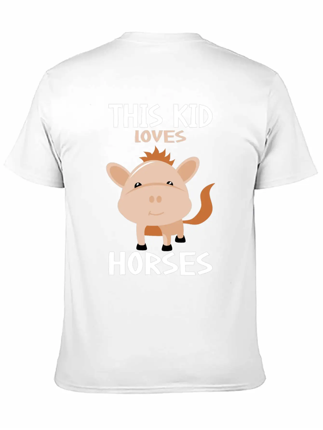 This Kid Loves Horses I Children's Horse Motif Basic Graphic T-Shirt – Daily Comfort In Soft Cotton
