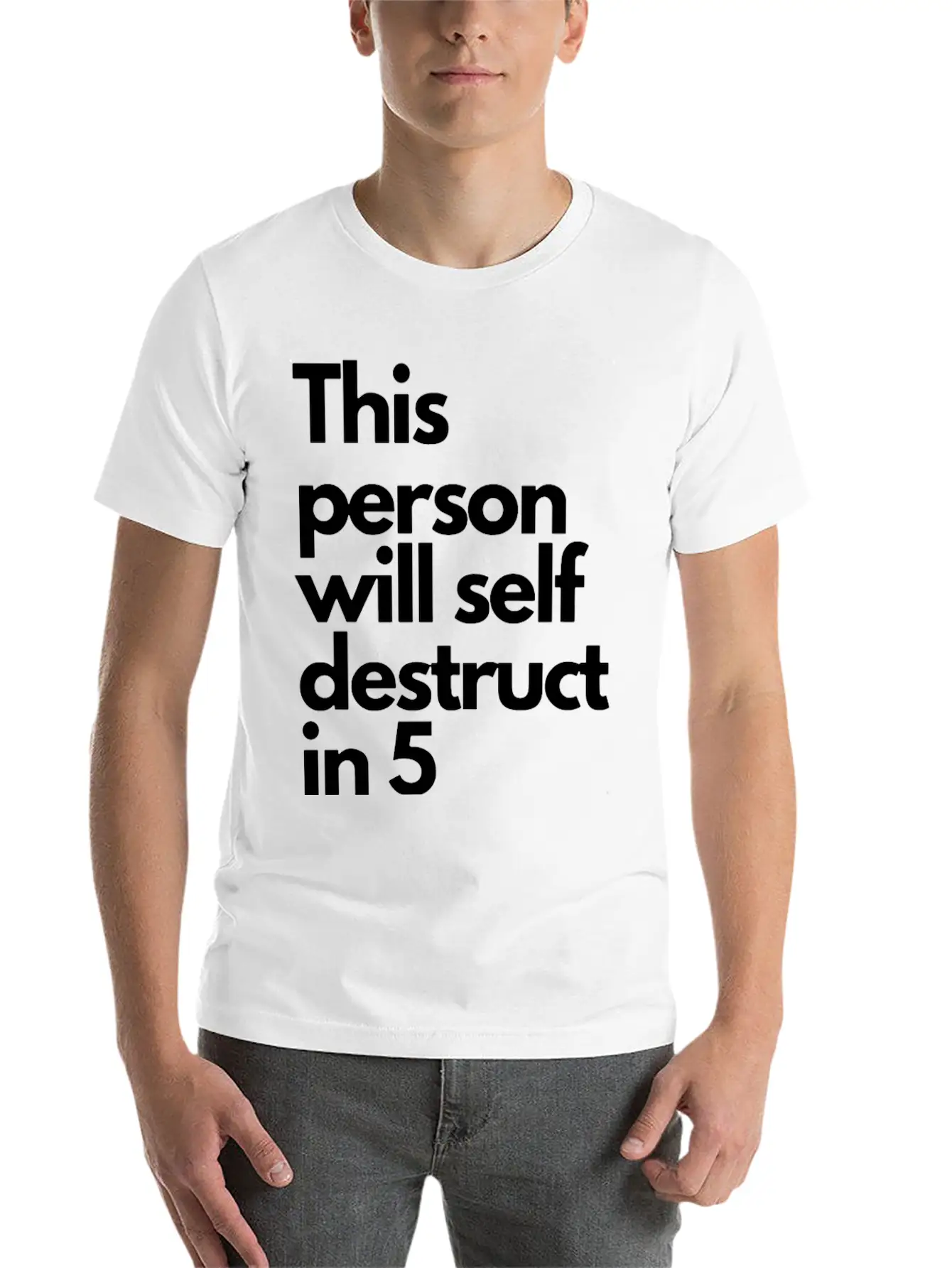 This Message Will Self Destruct In 5 Seconds Classic Fit Graphic Tee For Daily Comfort – Unisex Cotton Shirt