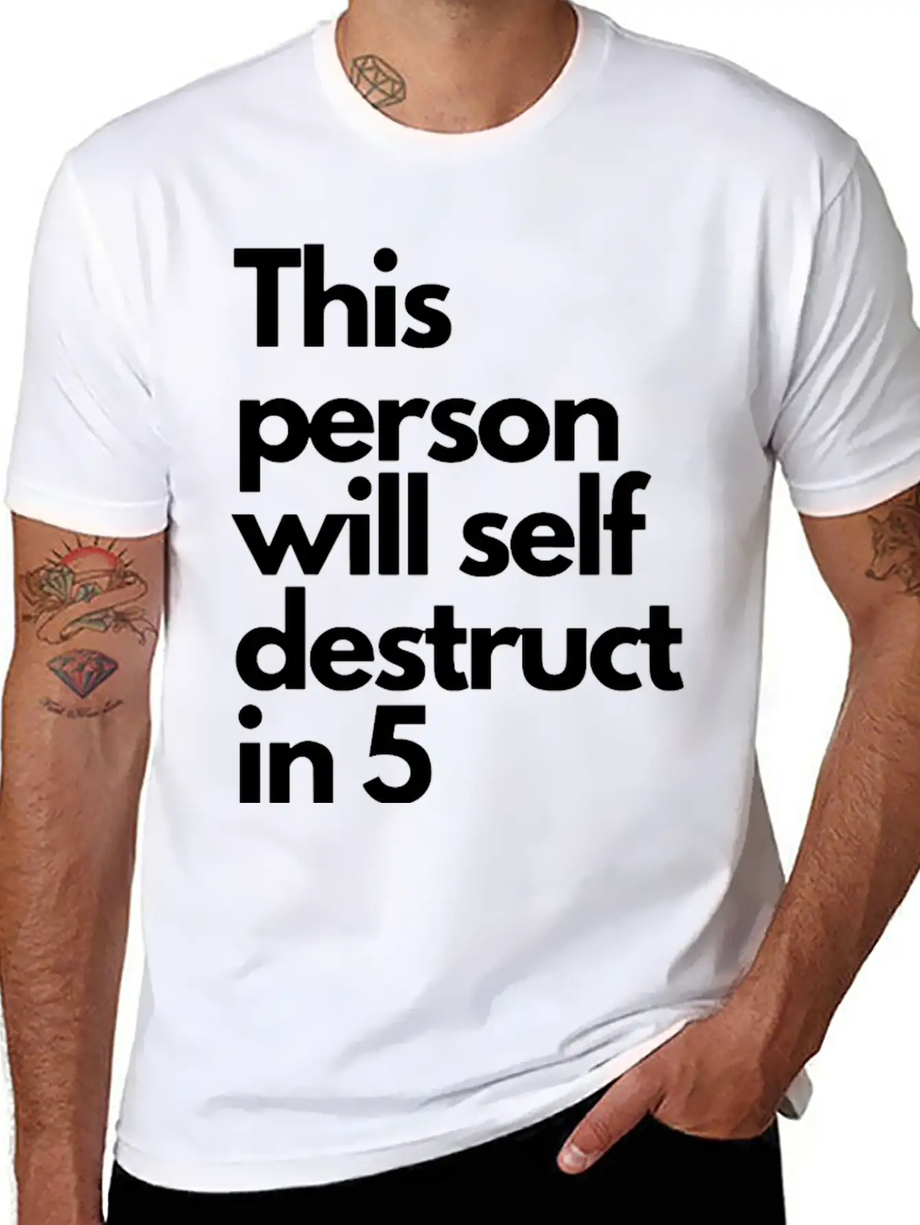 This Message Will Self Destruct In 5 Seconds Classic Fit Graphic Tee For Daily Comfort – Unisex Cotton Shirt