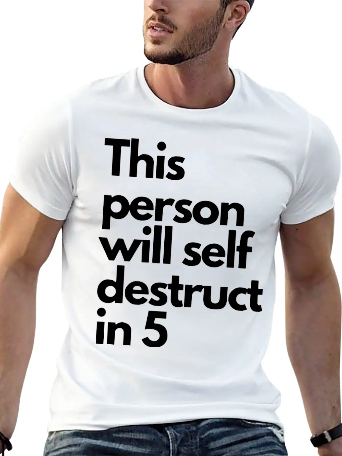 This Message Will Self Destruct In 5 Seconds Classic Fit Graphic Tee For Daily Comfort – Unisex Cotton Shirt