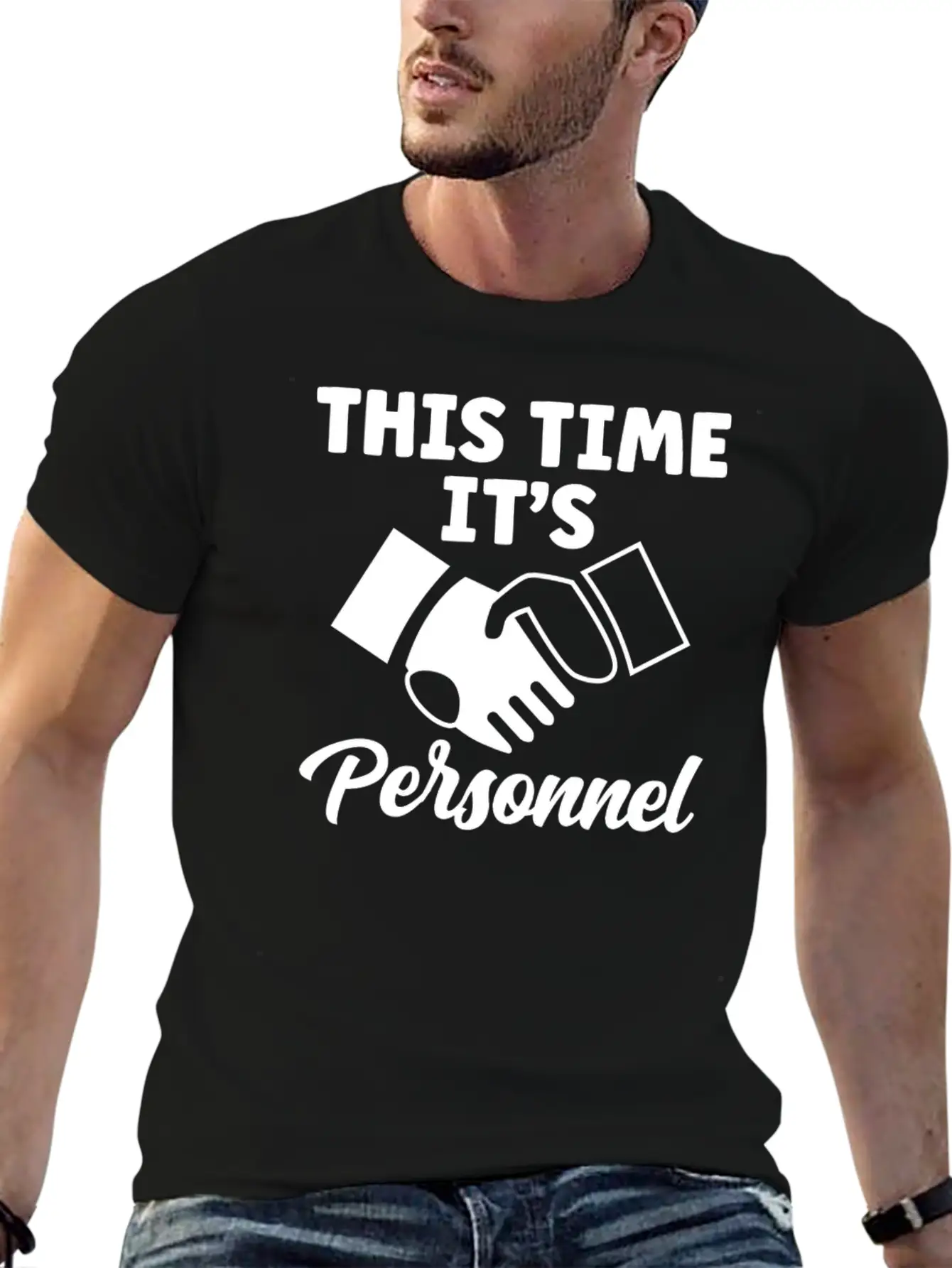 This Time Its Personnel HR Human Resources Manager Lightweight Cotton T-Shirt – Daily Comfort Graphic Shirt