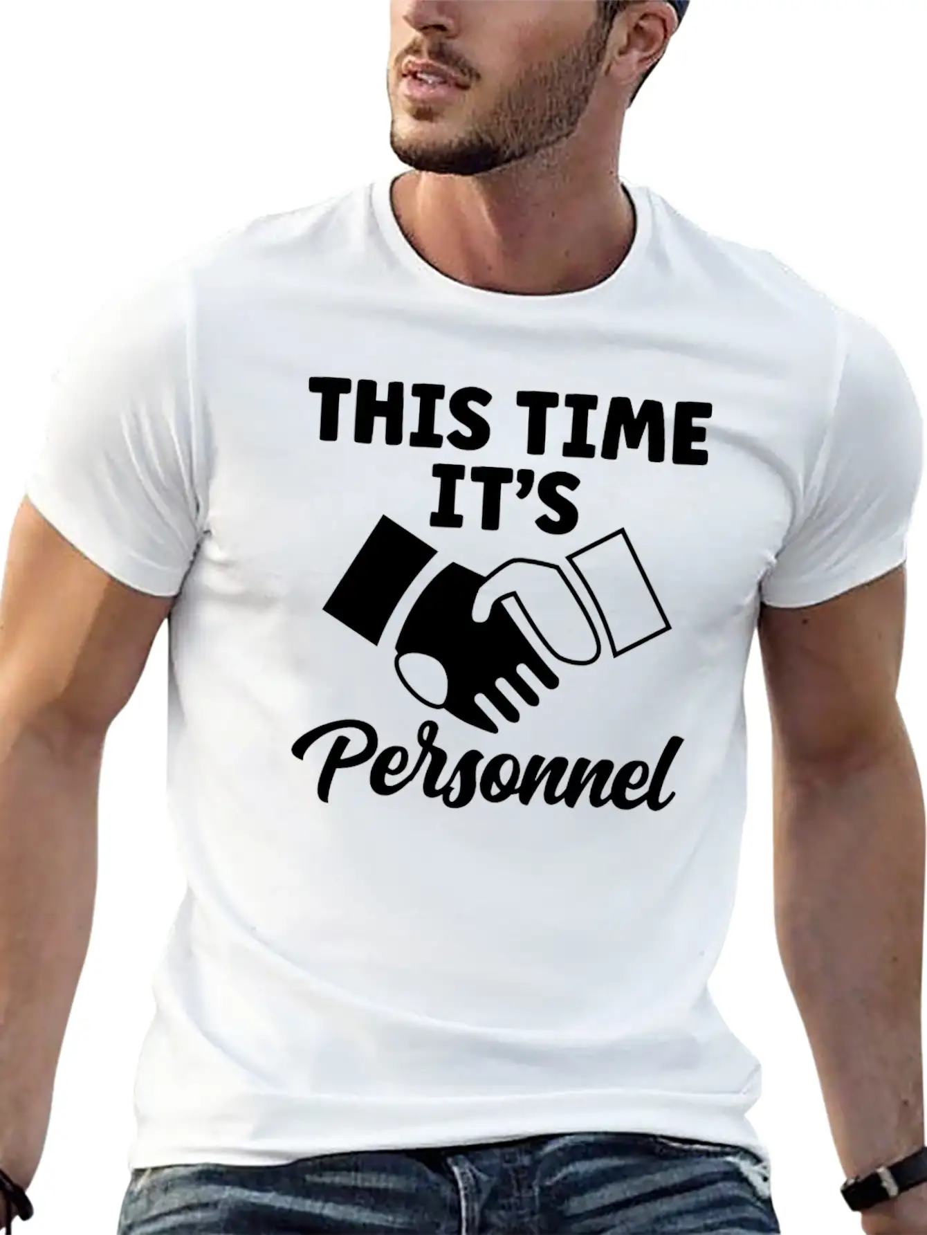 This Time Its Personnel HR Human Resources Manager Lightweight Cotton T-Shirt – Daily Comfort Graphic Shirt