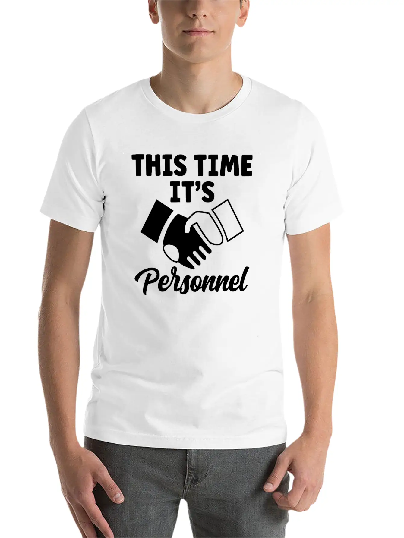 This Time Its Personnel HR Human Resources Manager Lightweight Cotton T-Shirt – Daily Comfort Graphic Shirt