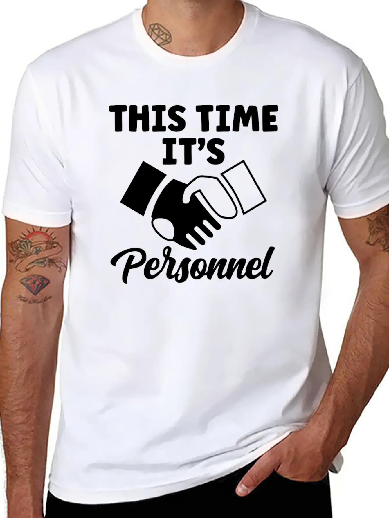 This Time Its Personnel HR Human Resources Manager Lightweight Cotton T-Shirt – Daily Comfort Graphic Shirt