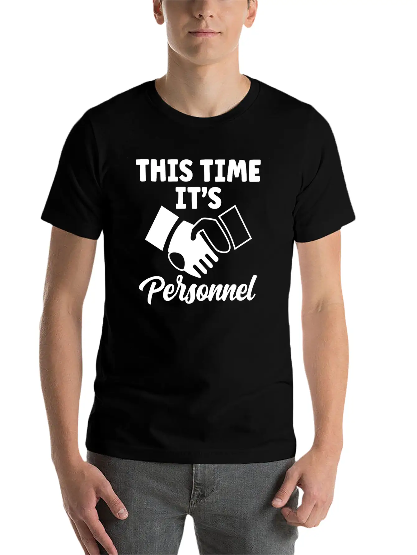 This Time Its Personnel HR Human Resources Manager Lightweight Cotton T-Shirt – Daily Comfort Graphic Shirt
