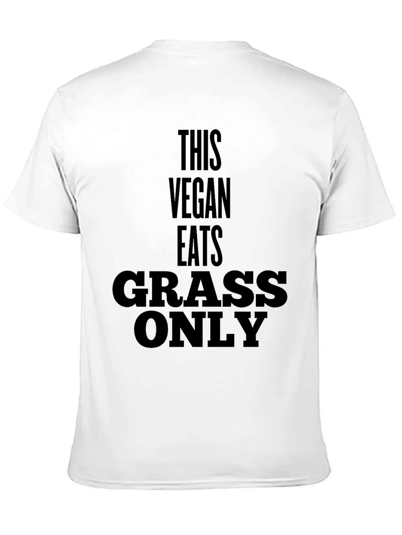 This Vegan Eats Grass Only Classic Fit Graphic Tee For Daily Comfort – Unisex Cotton Shirt