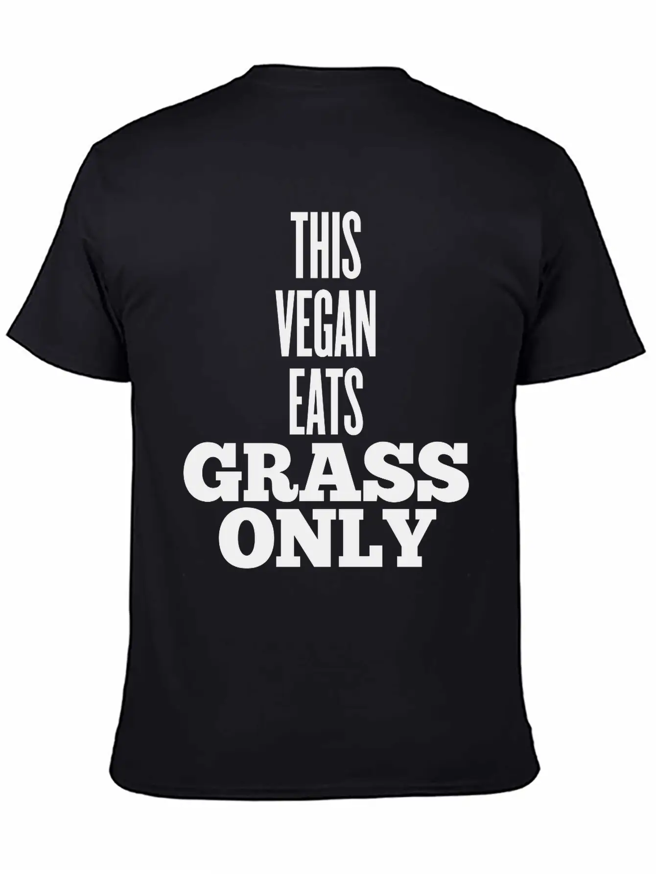 This Vegan Eats Grass Only Classic Fit Graphic Tee For Daily Comfort – Unisex Cotton Shirt
