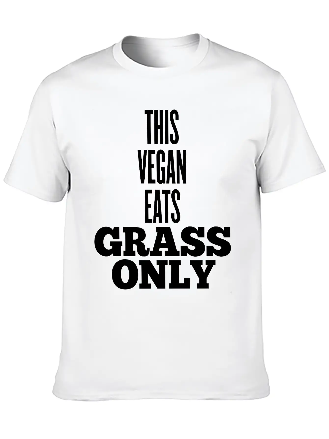 This Vegan Eats Grass Only Classic Fit Graphic Tee For Daily Comfort – Unisex Cotton Shirt