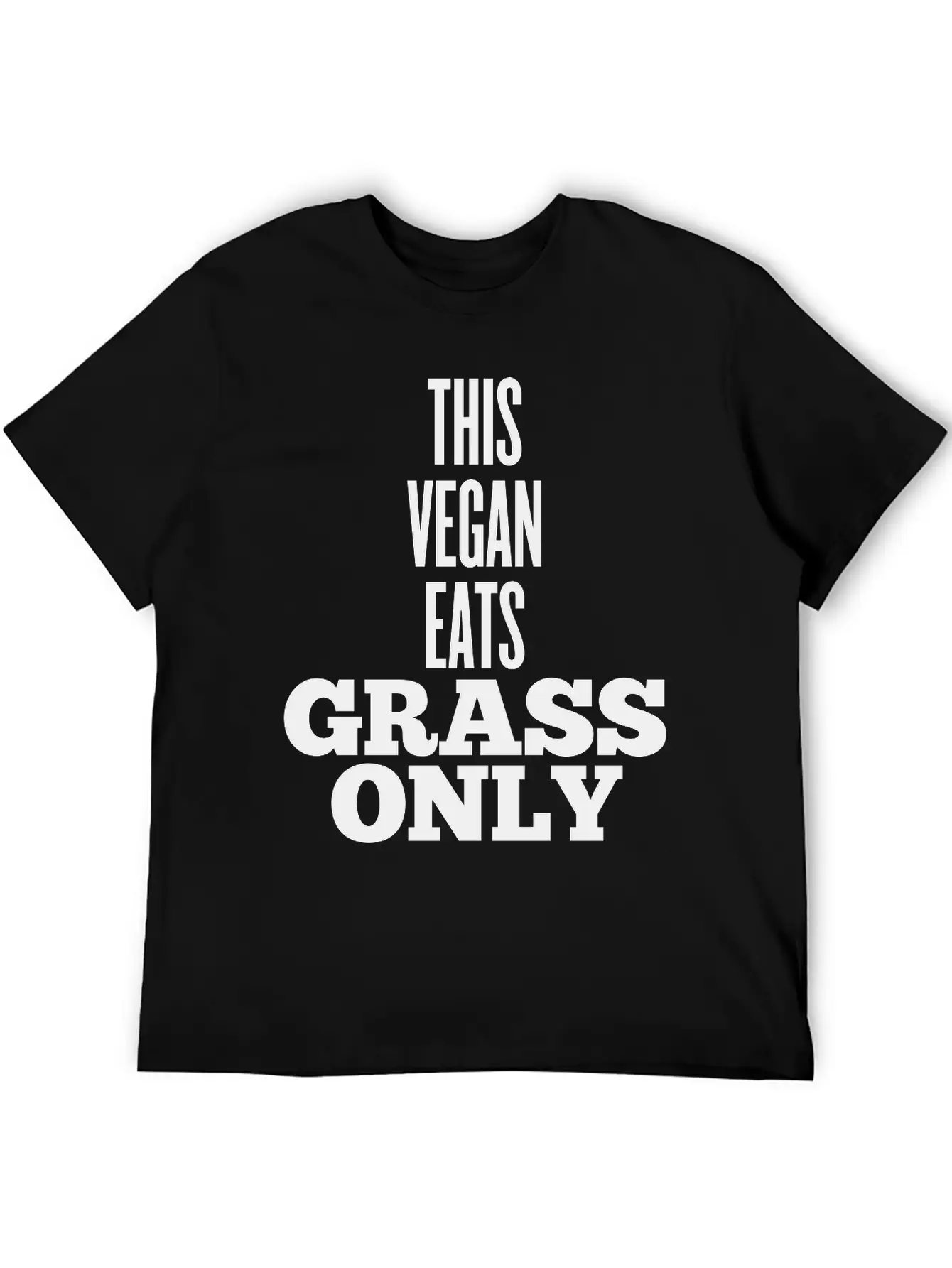 This Vegan Eats Grass Only Classic Fit Graphic Tee For Daily Comfort – Unisex Cotton Shirt