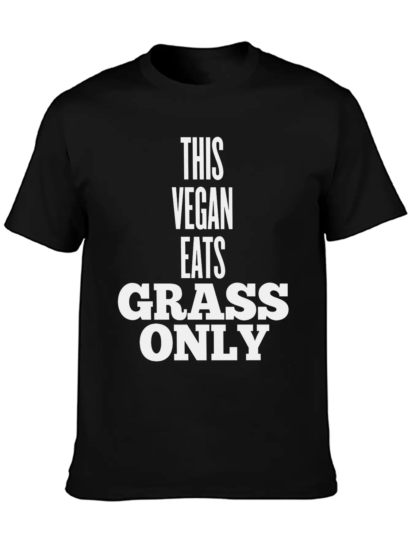 This Vegan Eats Grass Only Classic Fit Graphic Tee For Daily Comfort – Unisex Cotton Shirt