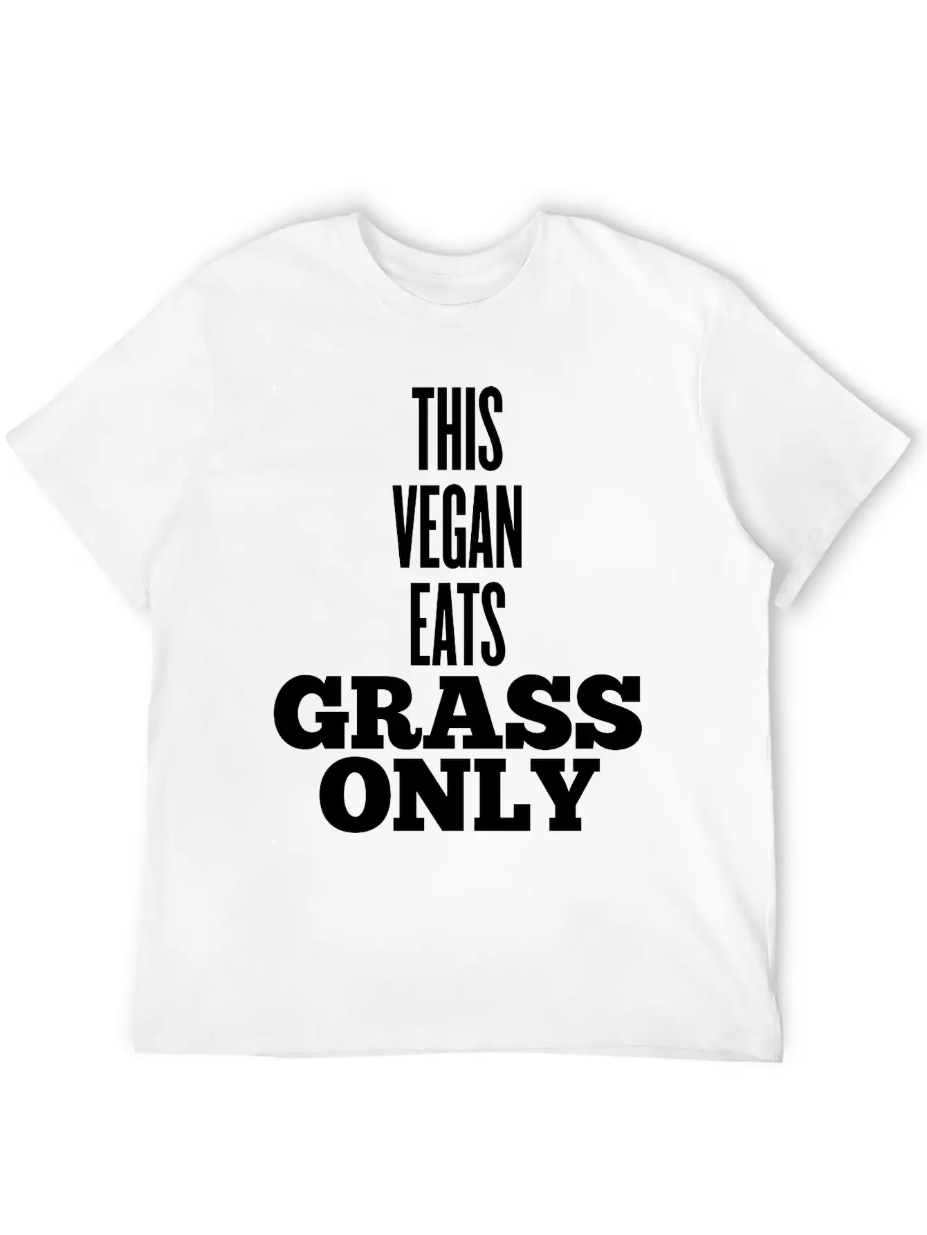 This Vegan Eats Grass Only Classic Fit Graphic Tee For Daily Comfort – Unisex Cotton Shirt