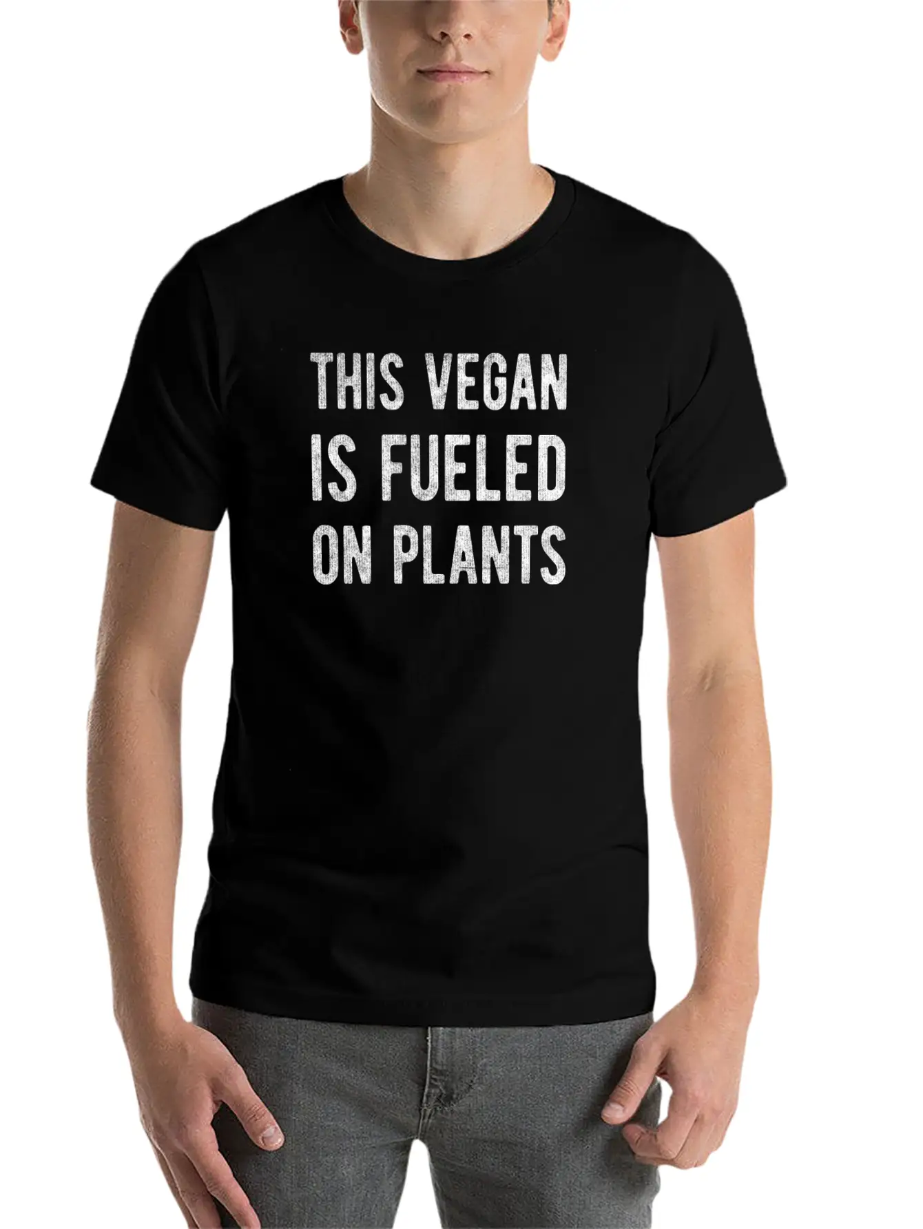 This Vegan Is Fueld On Plants Vegetarian Lightweight Cotton T-Shirt – Daily Comfort Graphic Shirt
