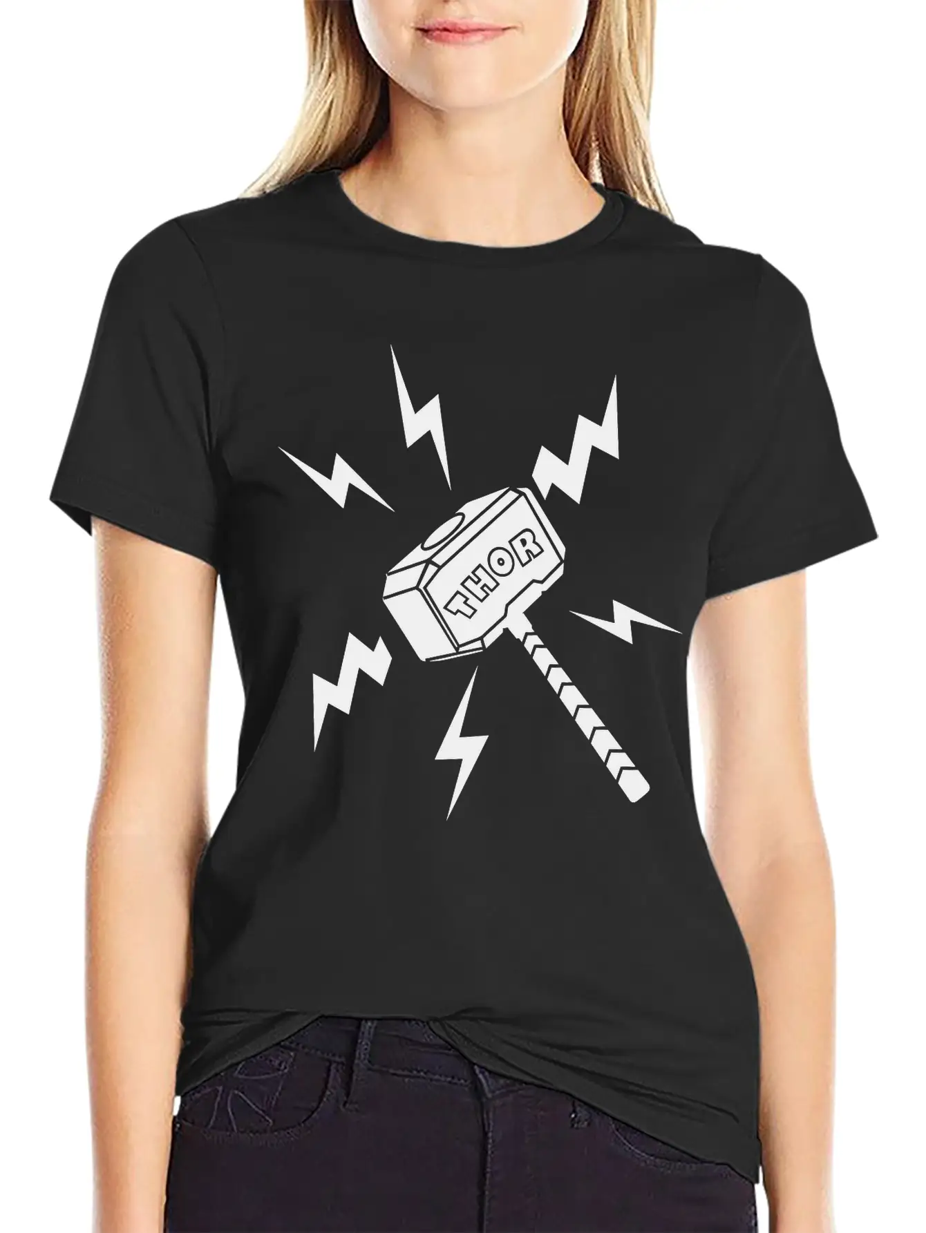 Thor Hammer With The Text 'THOR' Unisex Casual T-Shirt – Clean Design For Daily Comfort