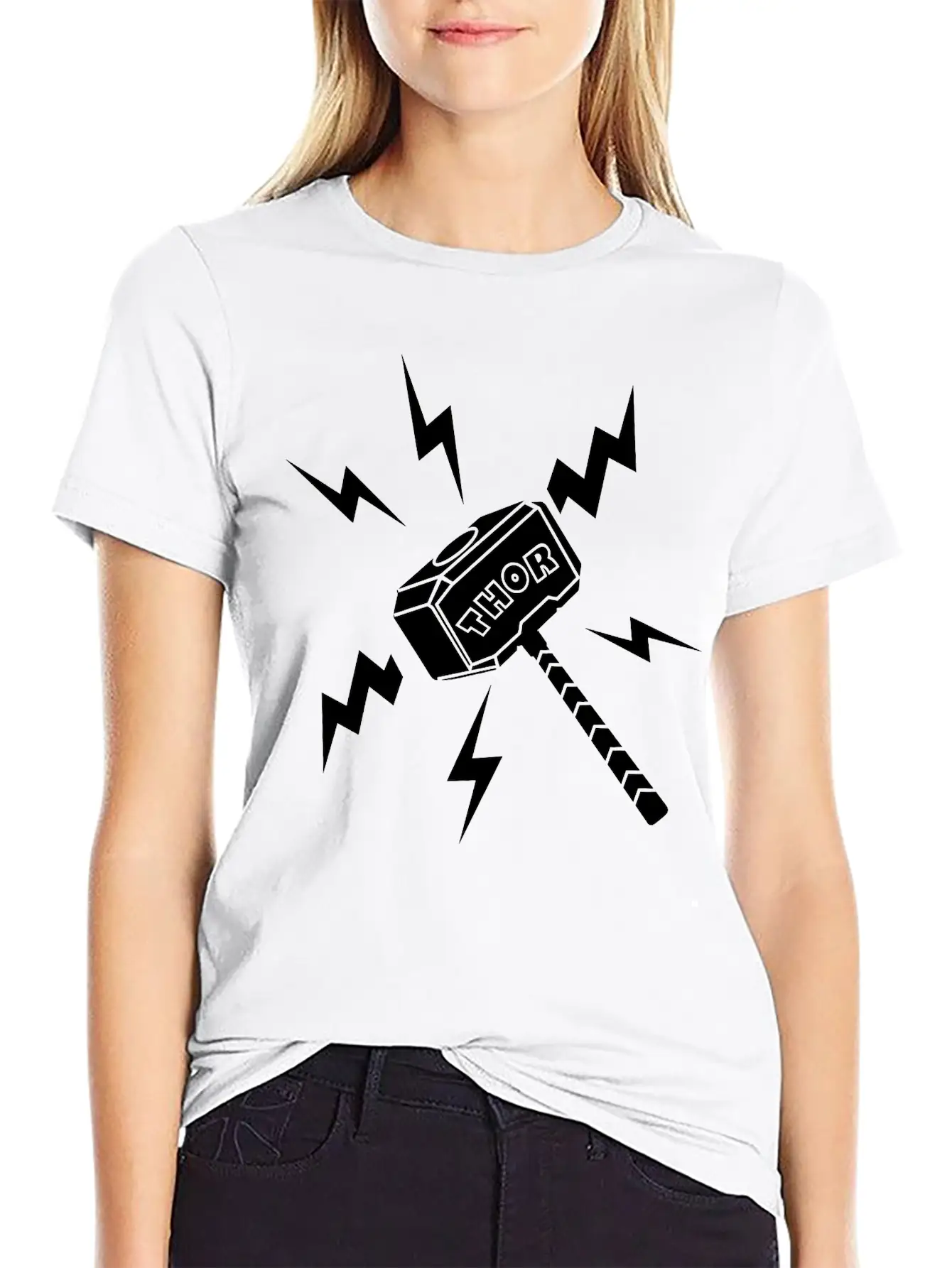 Thor Hammer With The Text 'THOR' Unisex Casual T-Shirt – Clean Design For Daily Comfort