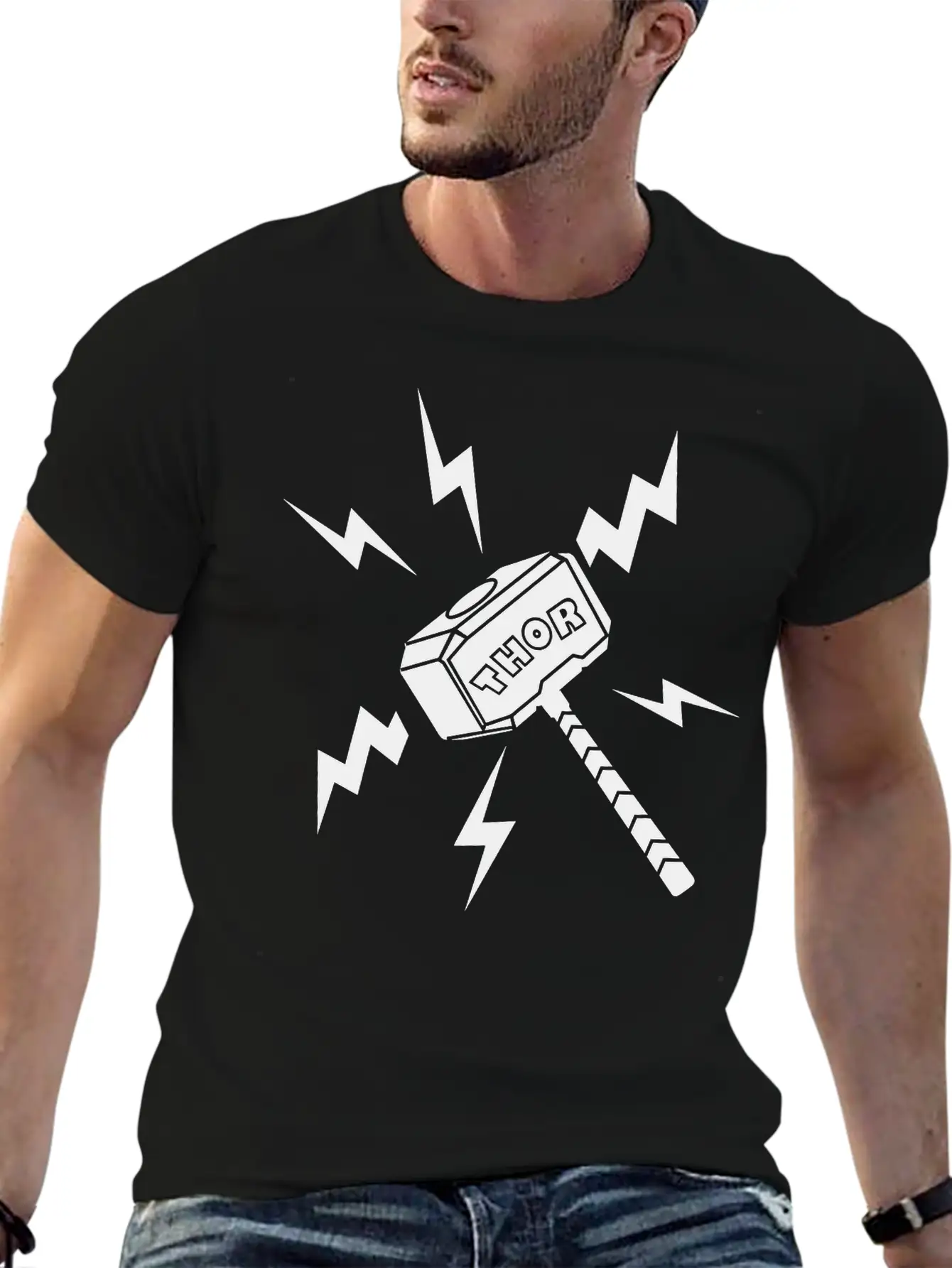 Thor Hammer With The Text 'THOR' Unisex Casual T-Shirt – Clean Design For Daily Comfort
