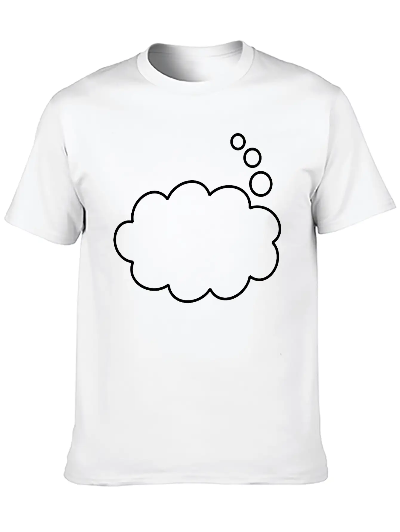 Thought Balloon (outline) Soft Cotton Short Sleeve Tee – Unisex Wardrobe Staple