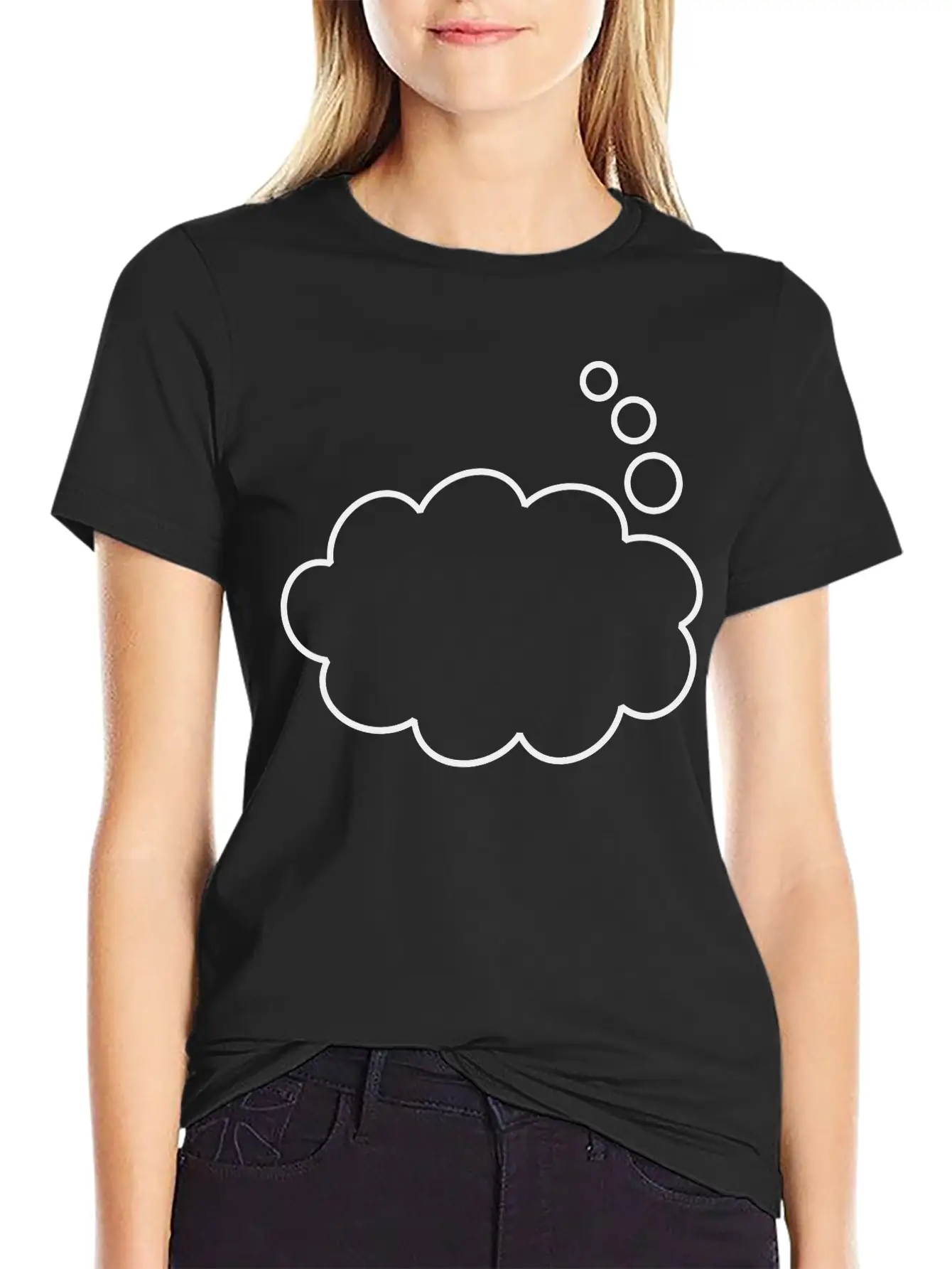 Thought Balloon (outline) Soft Cotton Short Sleeve Tee – Unisex Wardrobe Staple