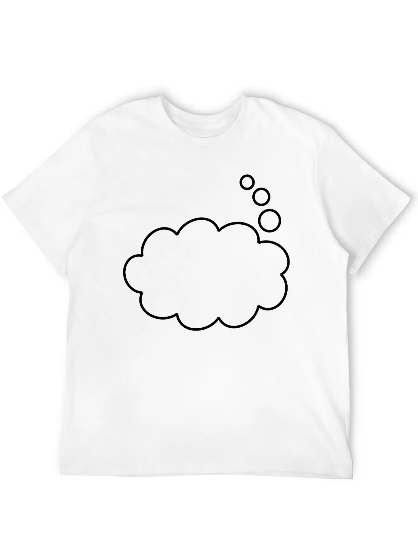 Thought Balloon (outline) Soft Cotton Short Sleeve Tee – Unisex Wardrobe Staple
