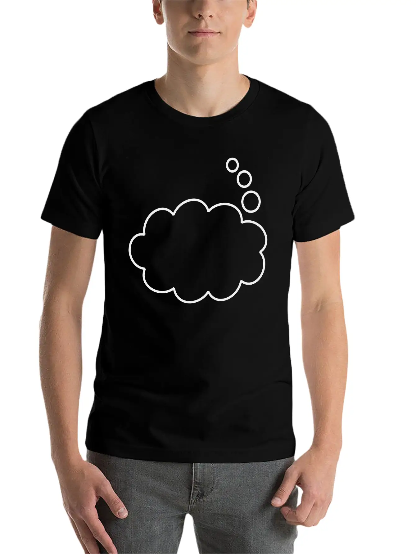 Thought Balloon (outline) Soft Cotton Short Sleeve Tee – Unisex Wardrobe Staple
