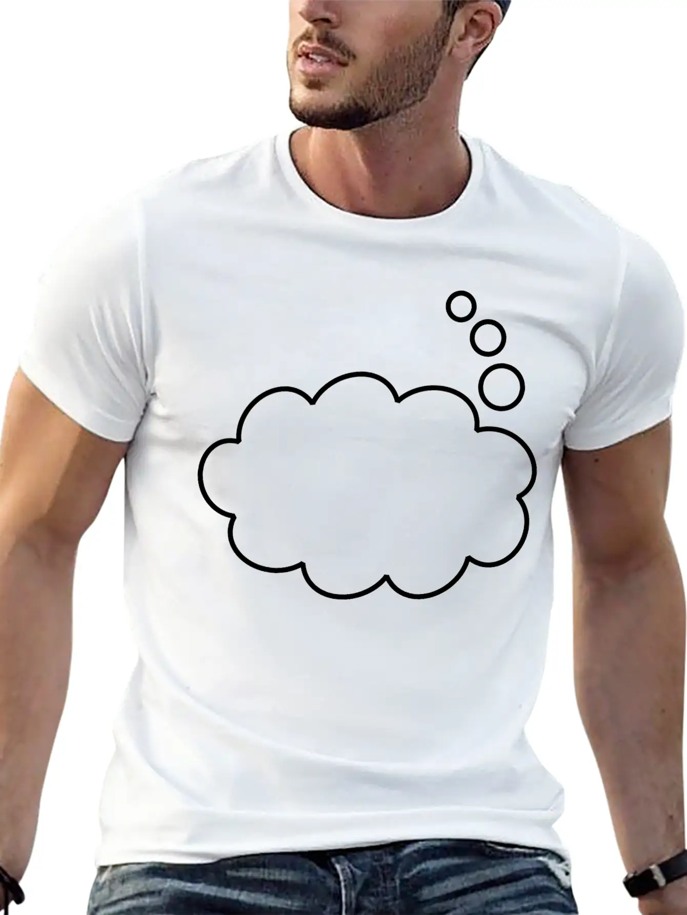 Thought Balloon (outline) Soft Cotton Short Sleeve Tee – Unisex Wardrobe Staple