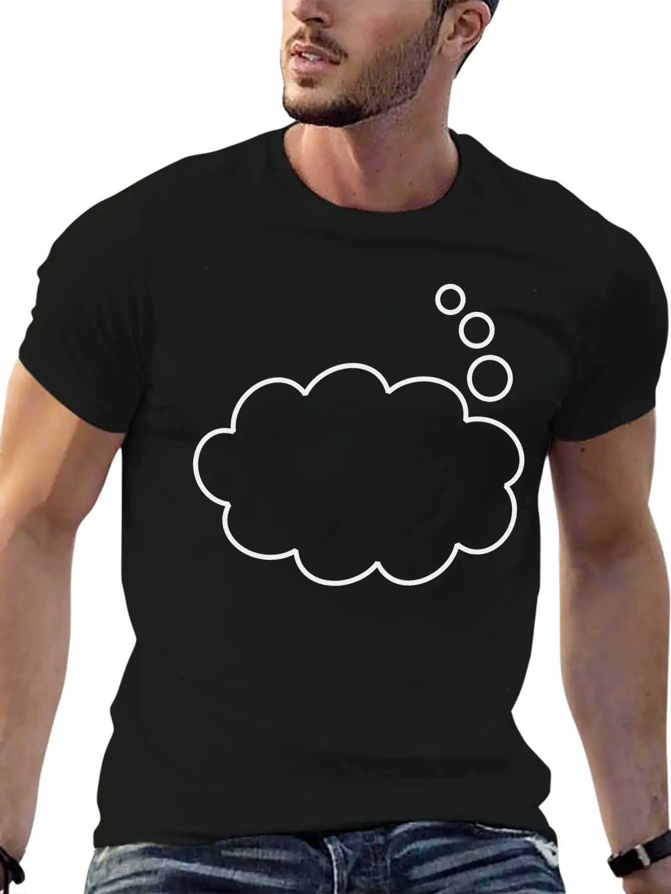 Thought Balloon (outline) Soft Cotton Short Sleeve Tee – Unisex Wardrobe Staple