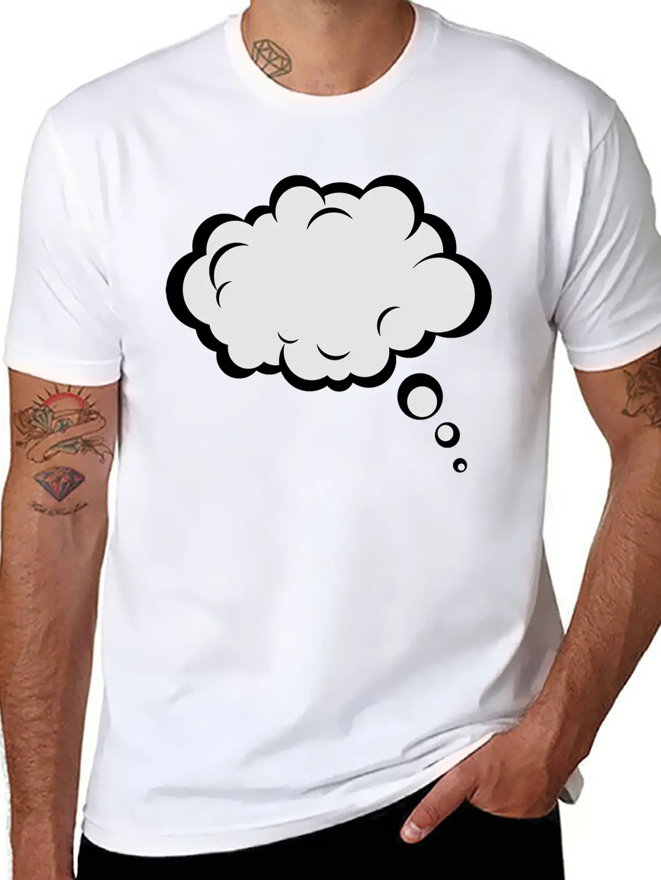 Thought Bubble Essential Cotton Tee For Daily Outfits – Unisex Style