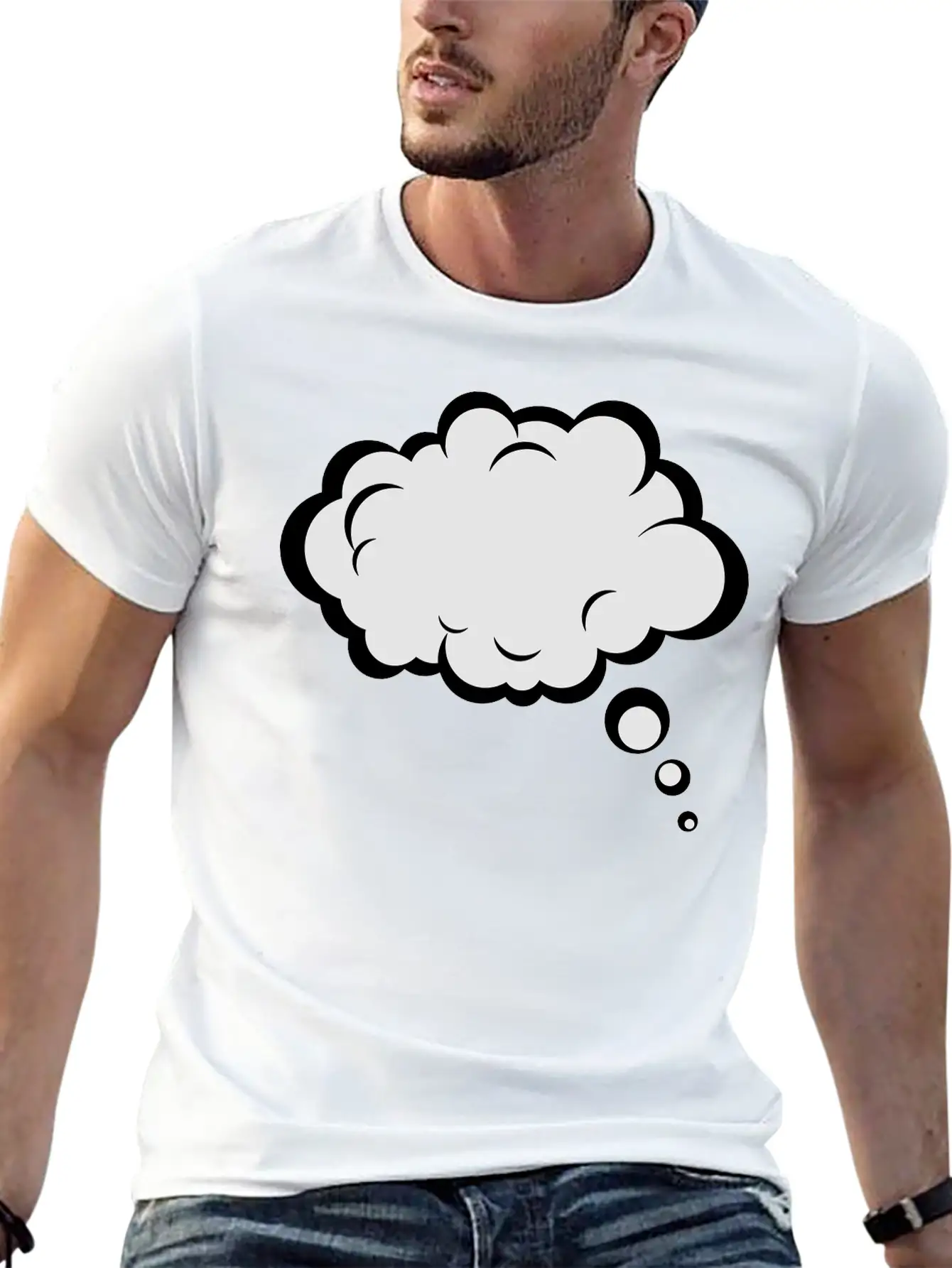 Thought Bubble Essential Cotton Tee For Daily Outfits – Unisex Style
