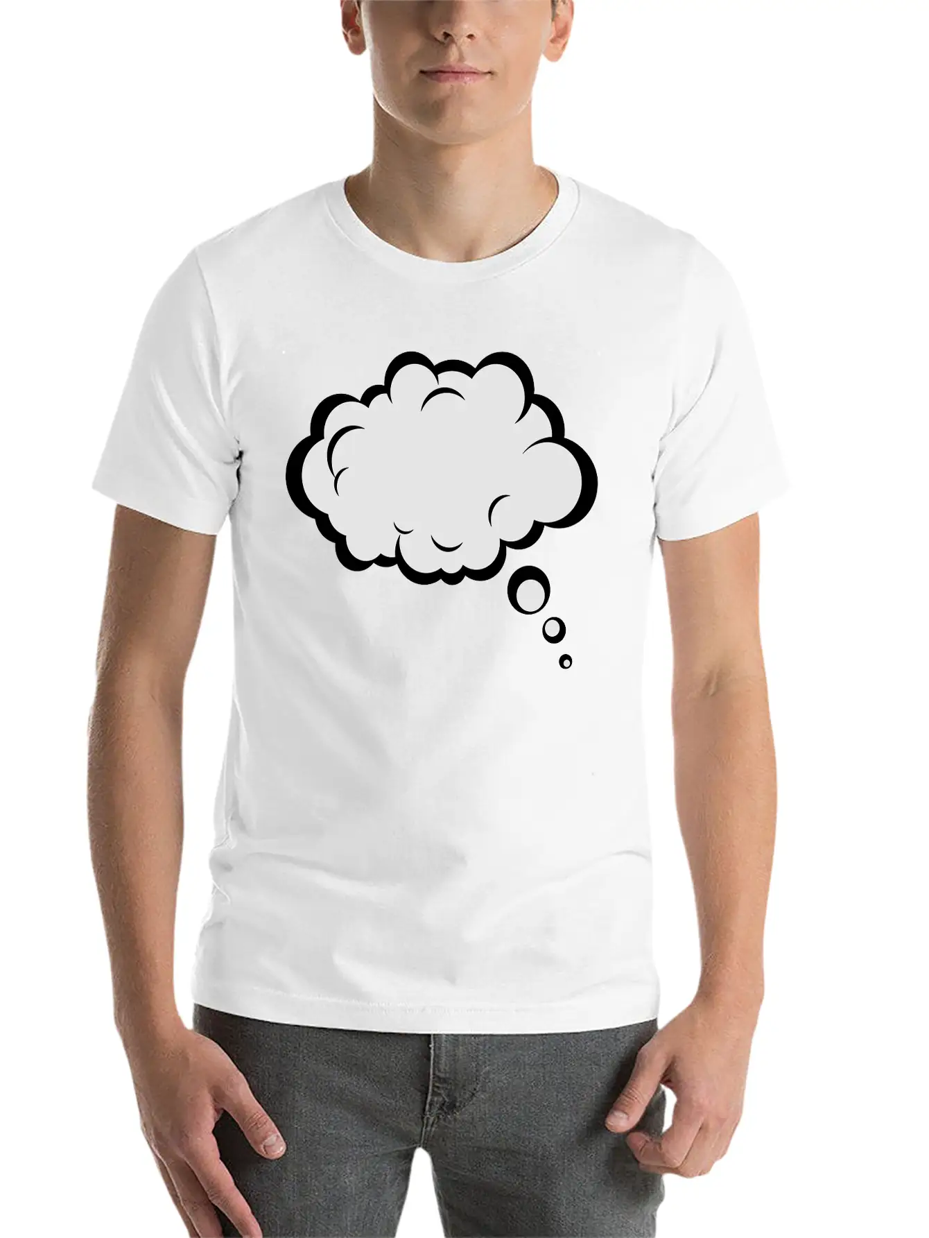 Thought Bubble Essential Cotton Tee For Daily Outfits – Unisex Style