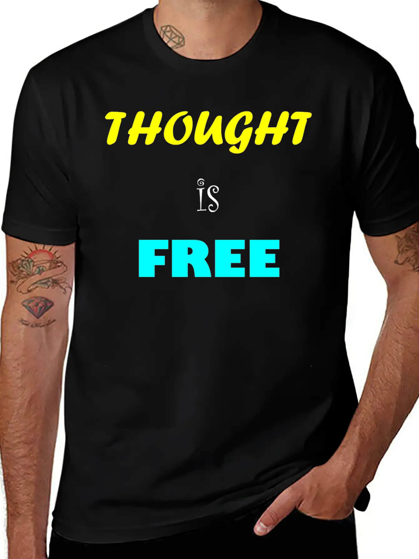 Thought Is Free Unisex Casual T-Shirt ��� Clean Design For Daily Comfort