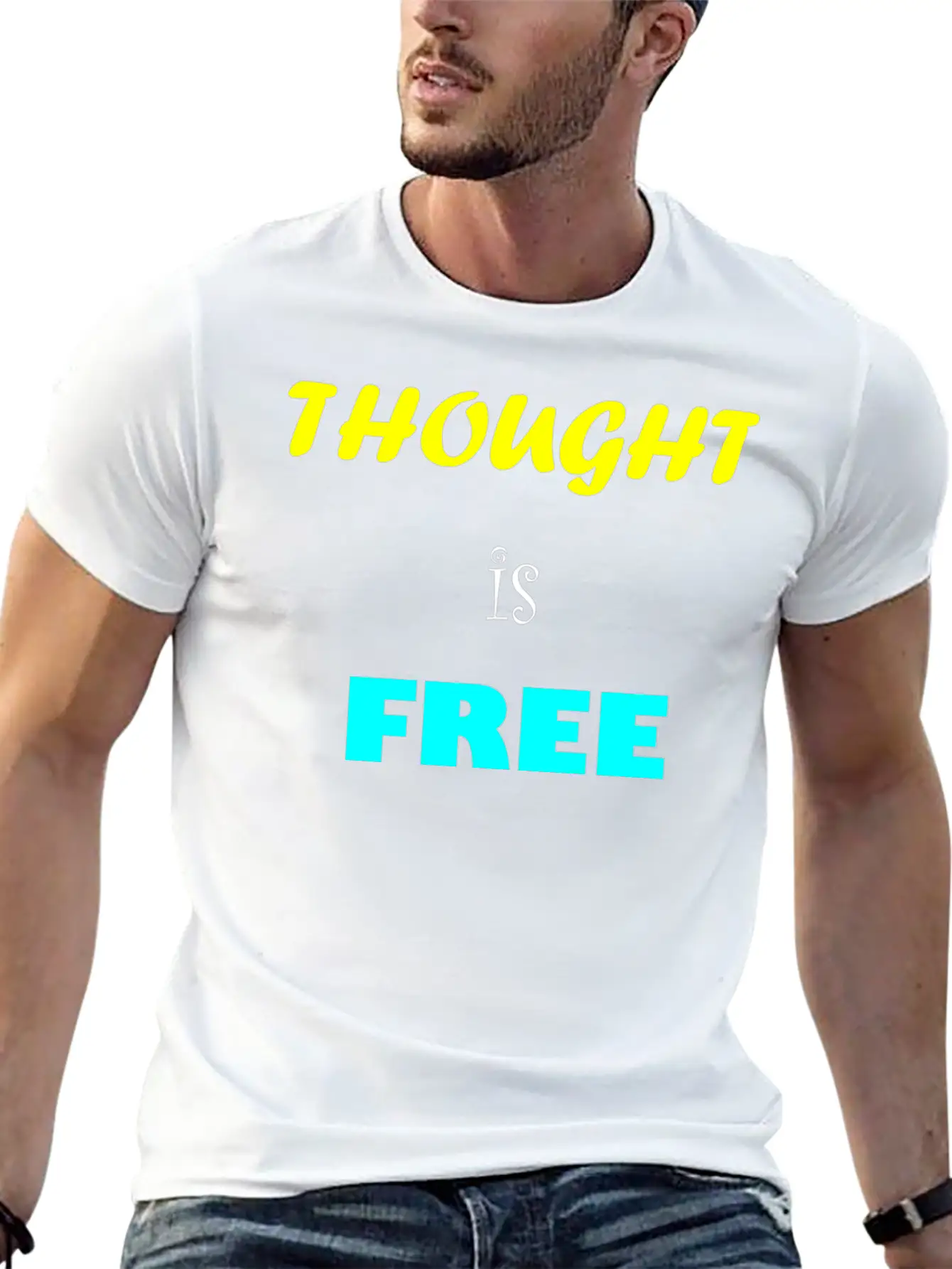 Thought Is Free Unisex Casual T-Shirt ��� Clean Design For Daily Comfort