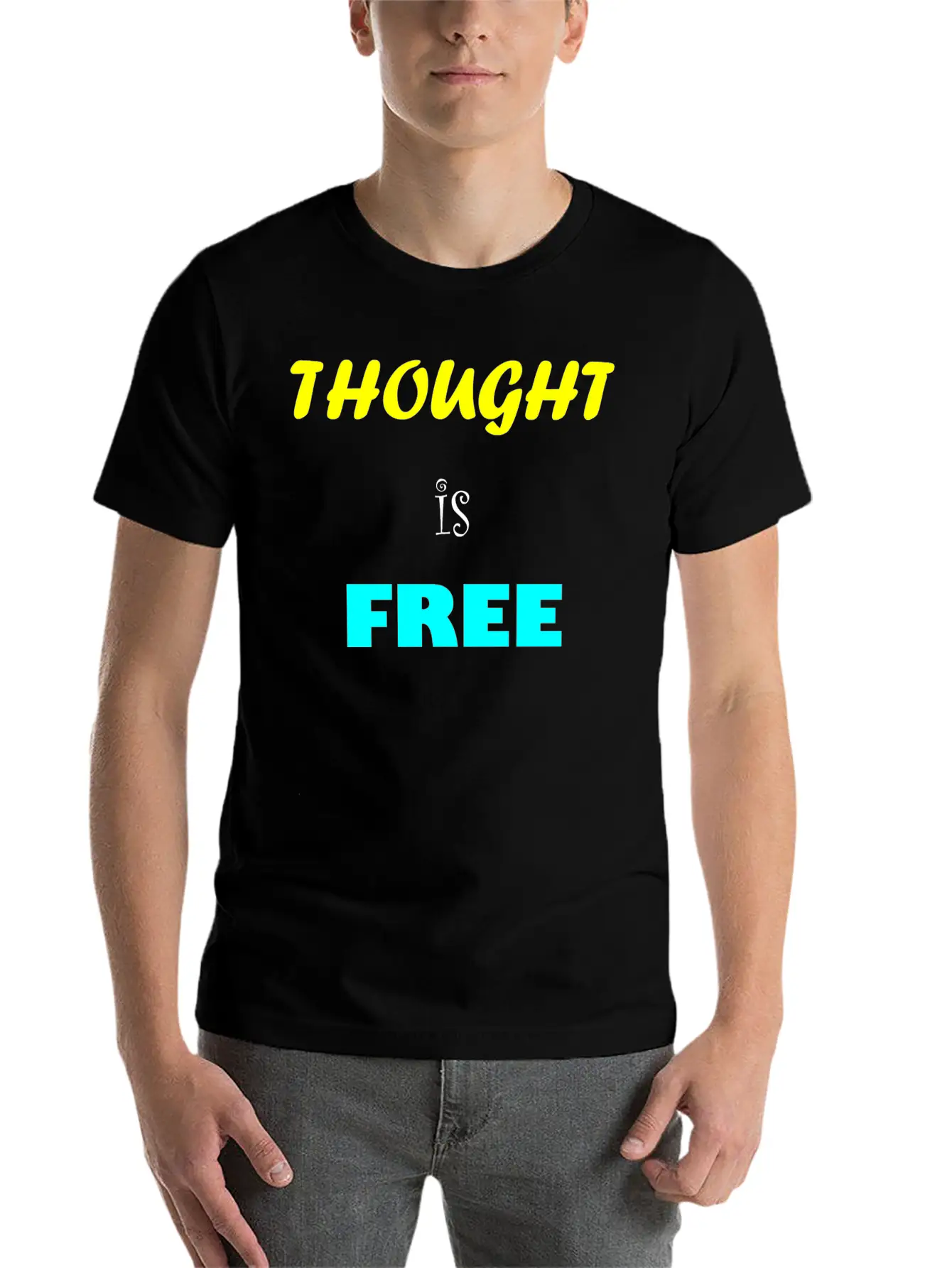 Thought Is Free Unisex Casual T-Shirt ��� Clean Design For Daily Comfort