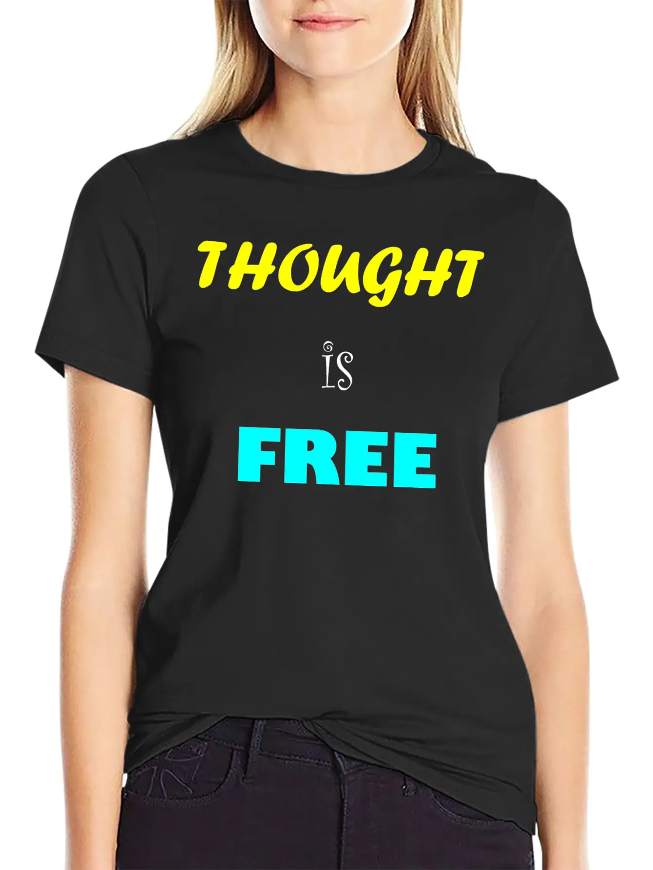 Thought Is Free Unisex Casual T-Shirt ��� Clean Design For Daily Comfort