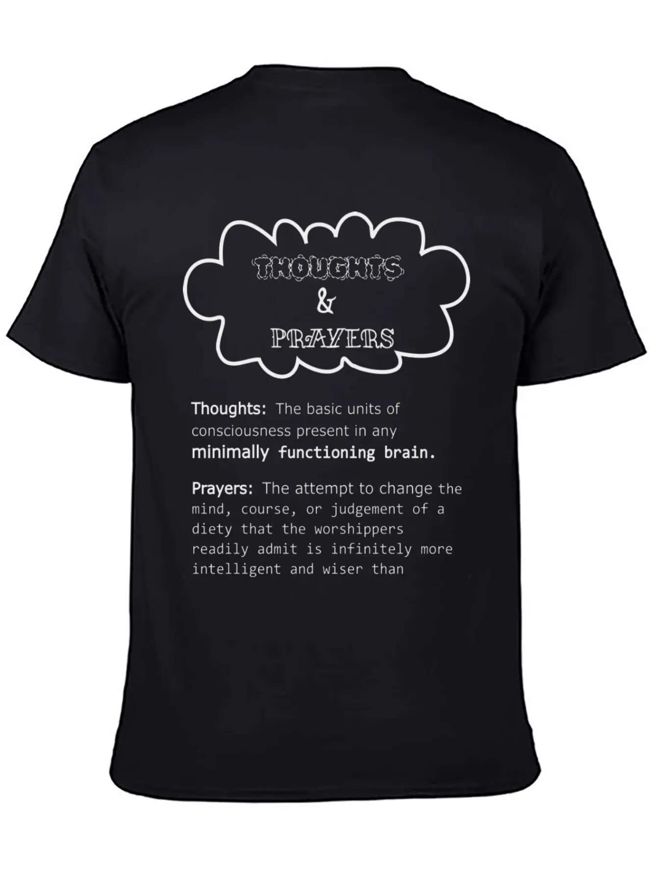 Thoughts And Prayers BLK Unisex Casual T-Shirt – Clean Design For Daily Comfort