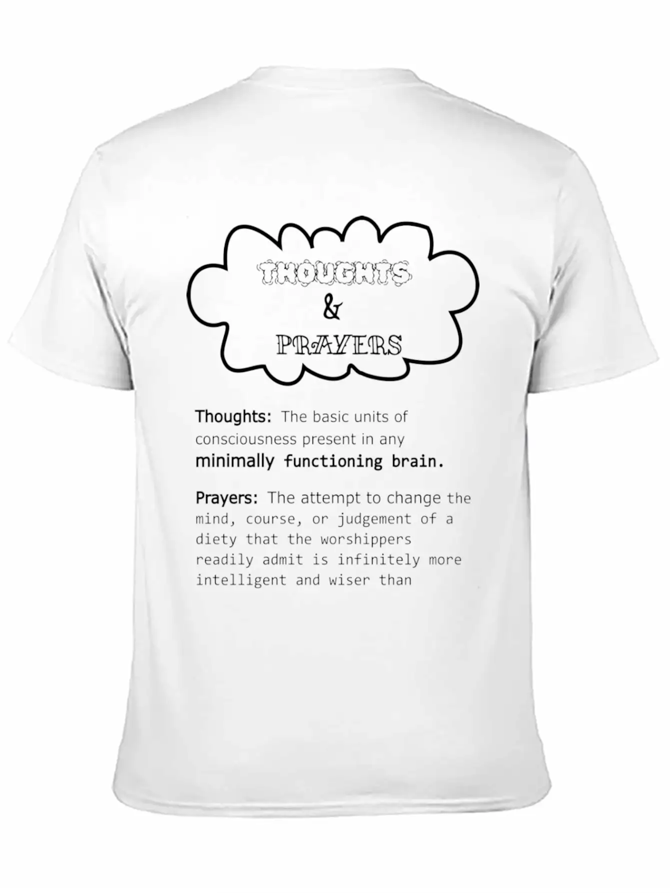 Thoughts And Prayers BLK Unisex Casual T-Shirt – Clean Design For Daily Comfort