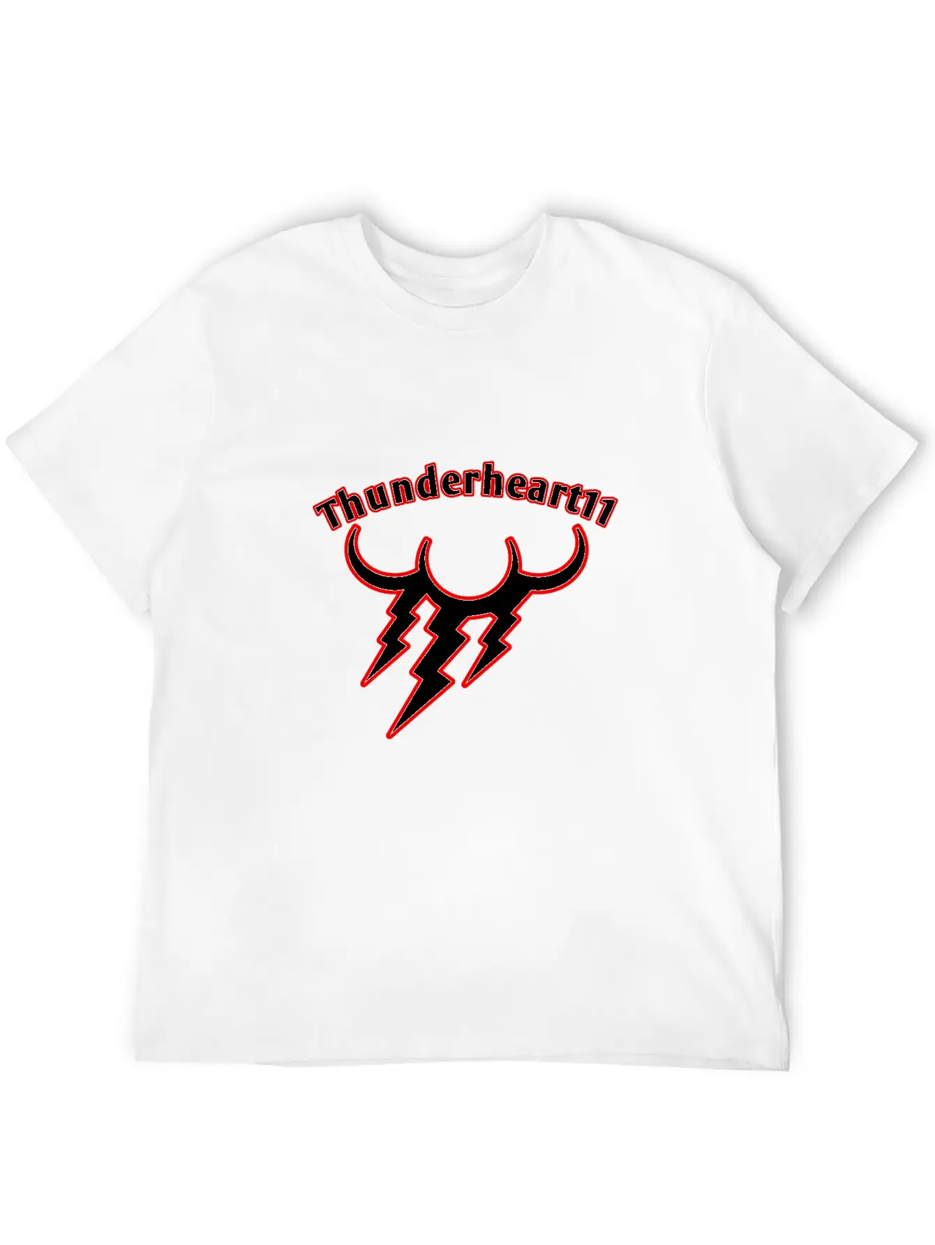 Thunder Red/White Logo Basic Graphic T-Shirt – Daily Comfort In Soft Cotton