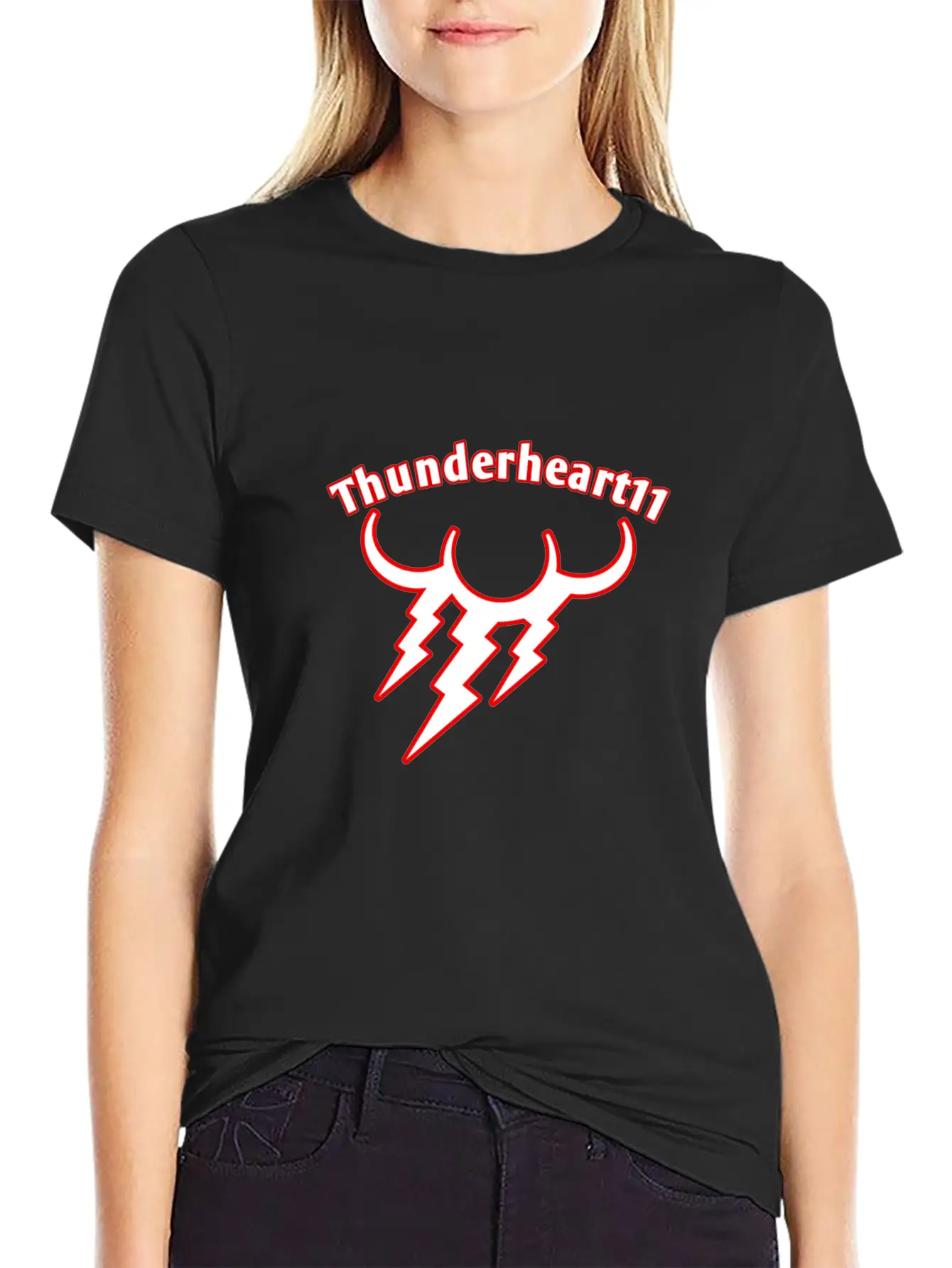 Thunder Red/White Logo Basic Graphic T-Shirt – Daily Comfort In Soft Cotton